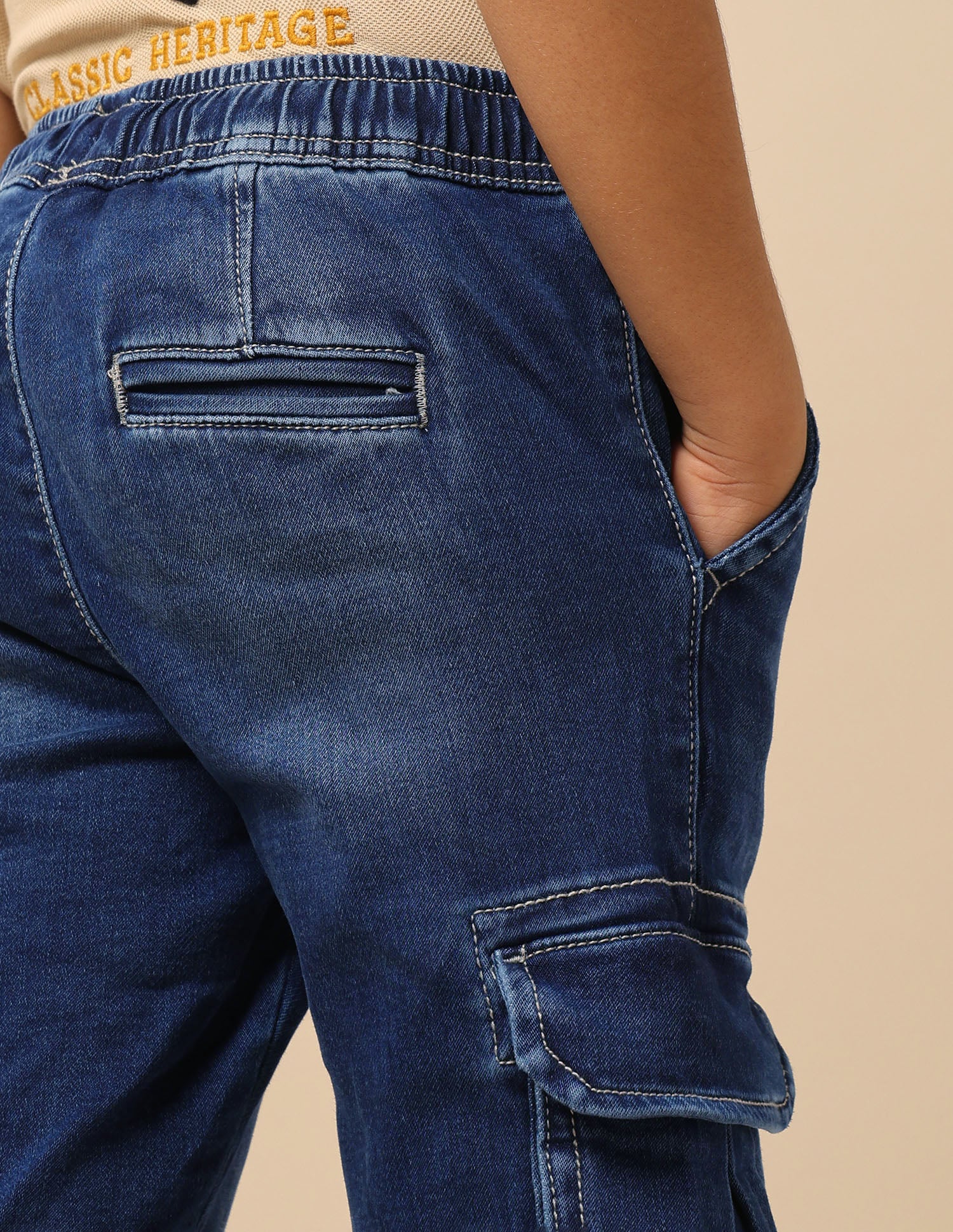 Boys Whiskered Regular Fit Cargo Jeans - Image 10