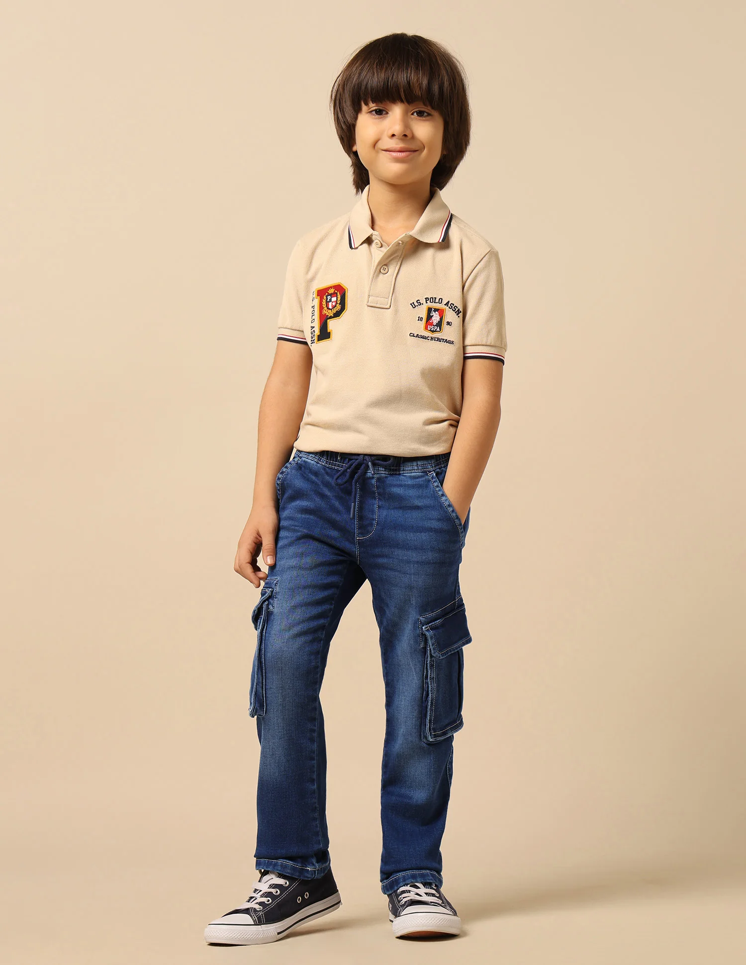 Boys Whiskered Regular Fit Cargo Jeans - Image 3