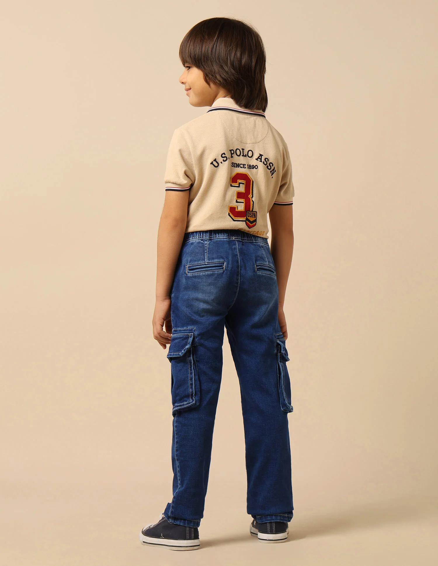 Boys Whiskered Regular Fit Cargo Jeans - Image 5