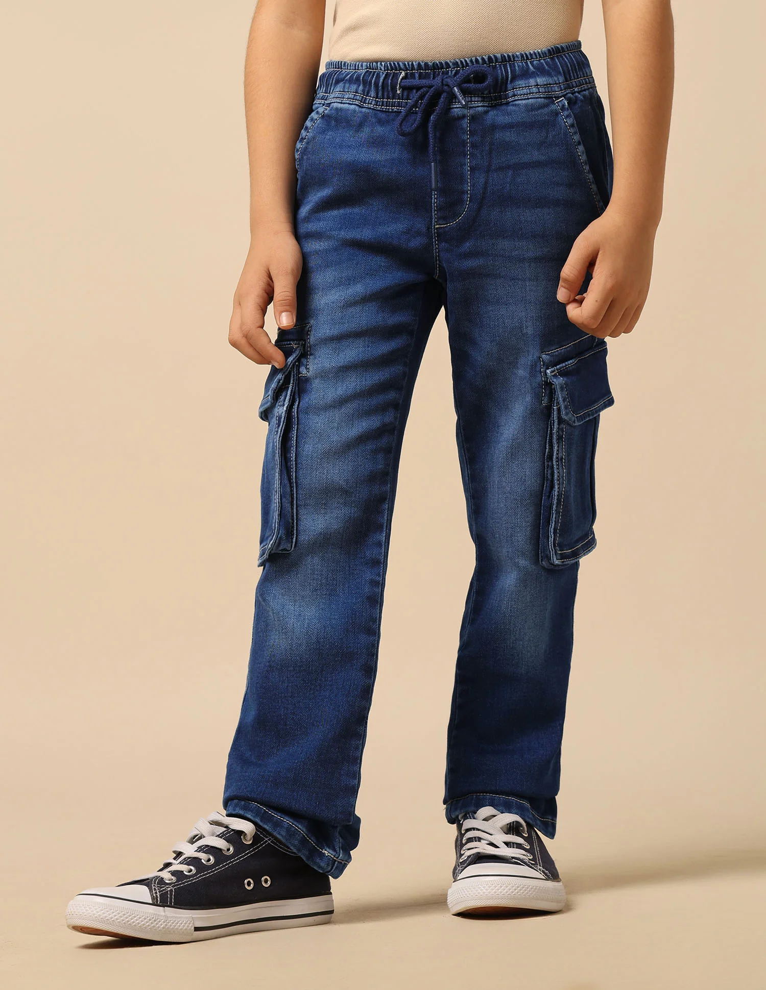 Boys Whiskered Regular Fit Cargo Jeans - Image 6