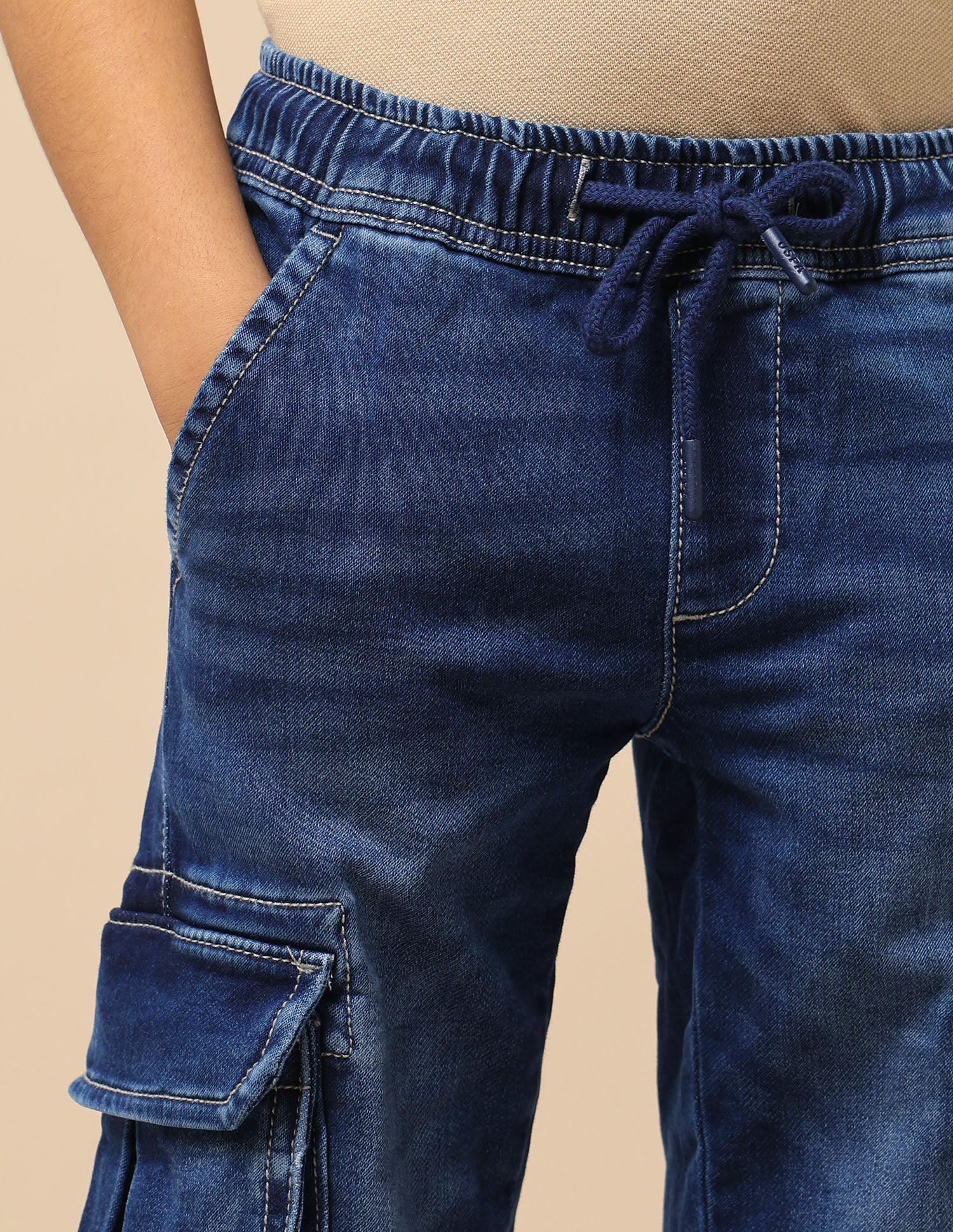 Boys Whiskered Regular Fit Cargo Jeans - Image 7