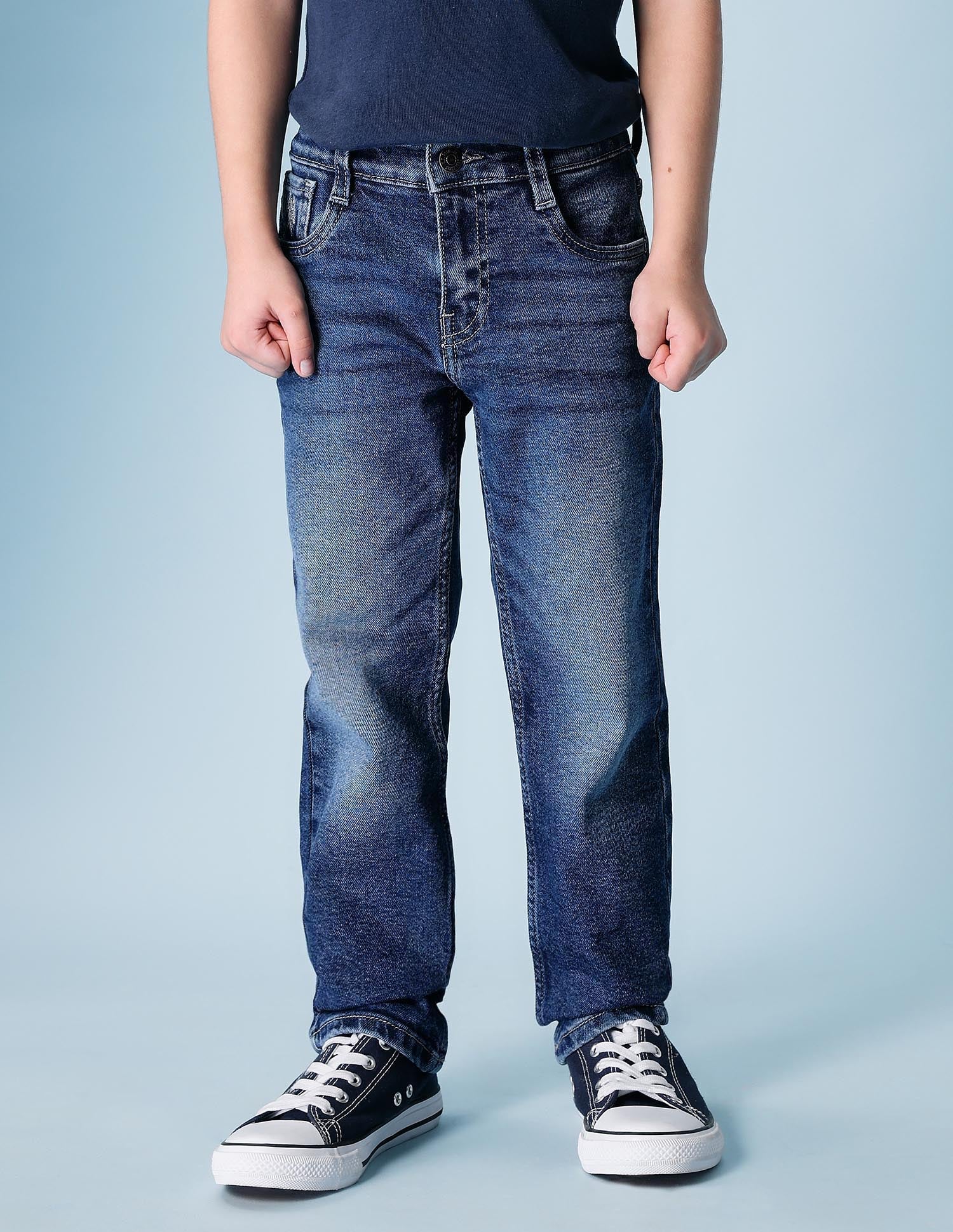 Boys Whiskered Relaxed Fit Jeans - Image 5