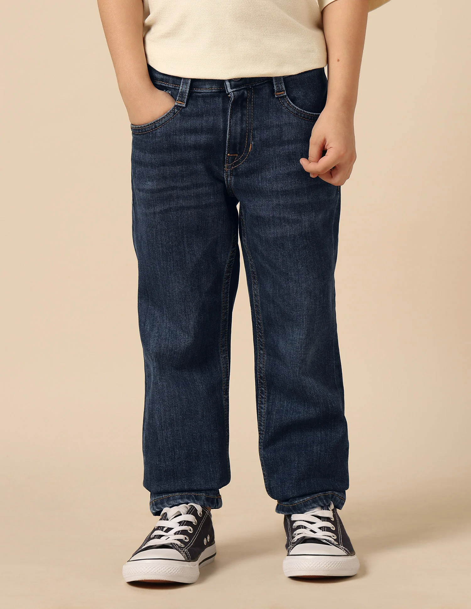 Boys Whiskered Relaxed Fit Jeans - Image 4