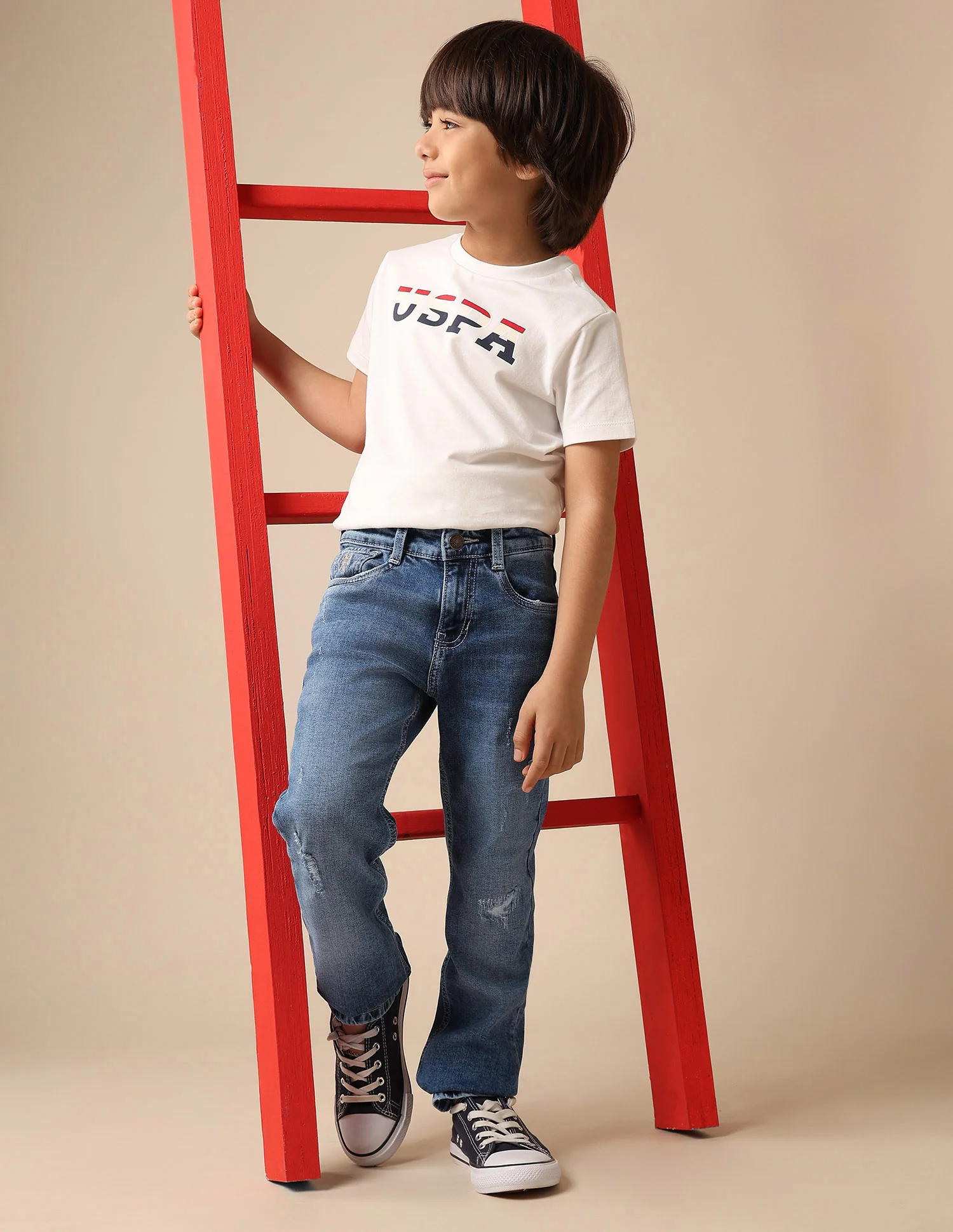 Boys Whiskered Relaxed Fit Jeans
