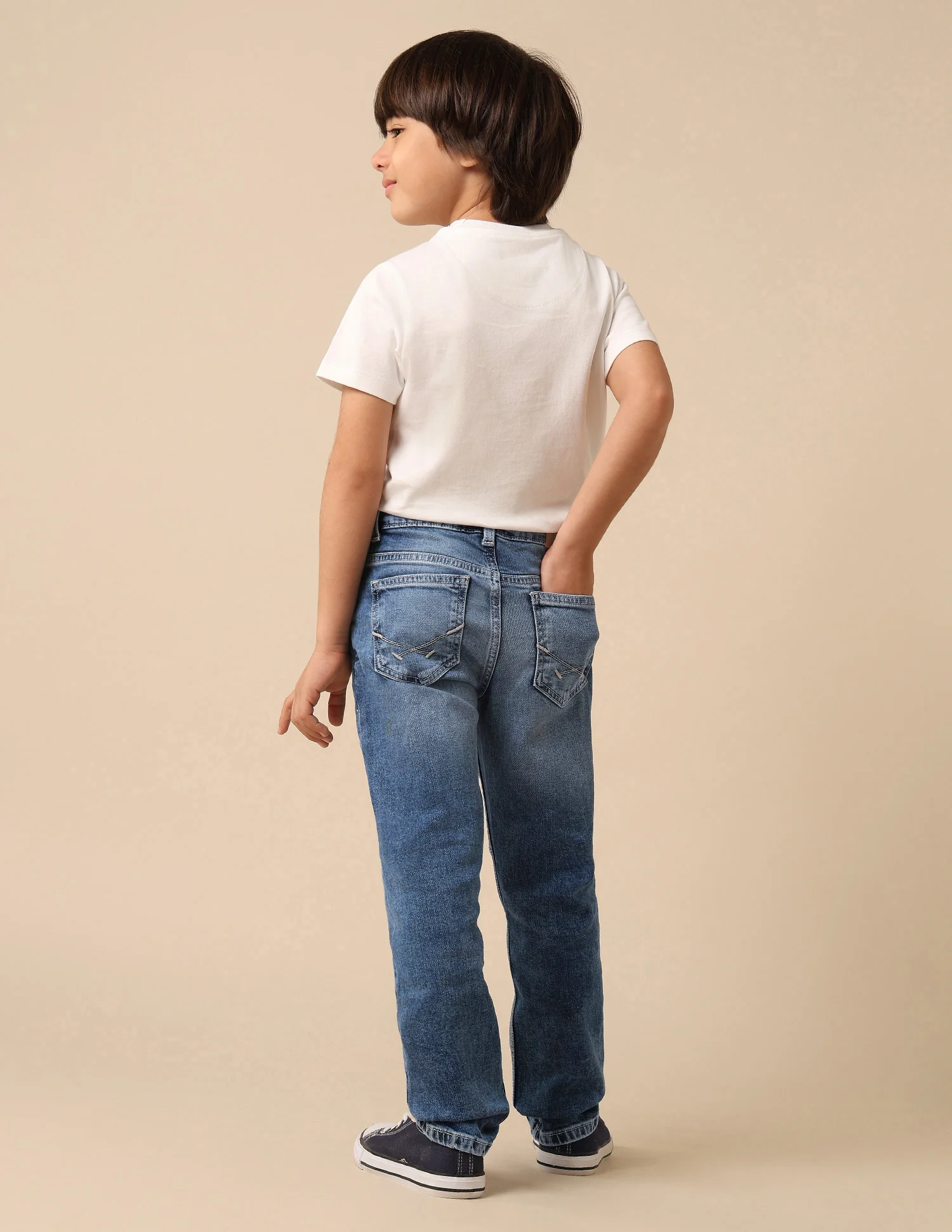 Boys Whiskered Relaxed Fit Jeans - Image 4
