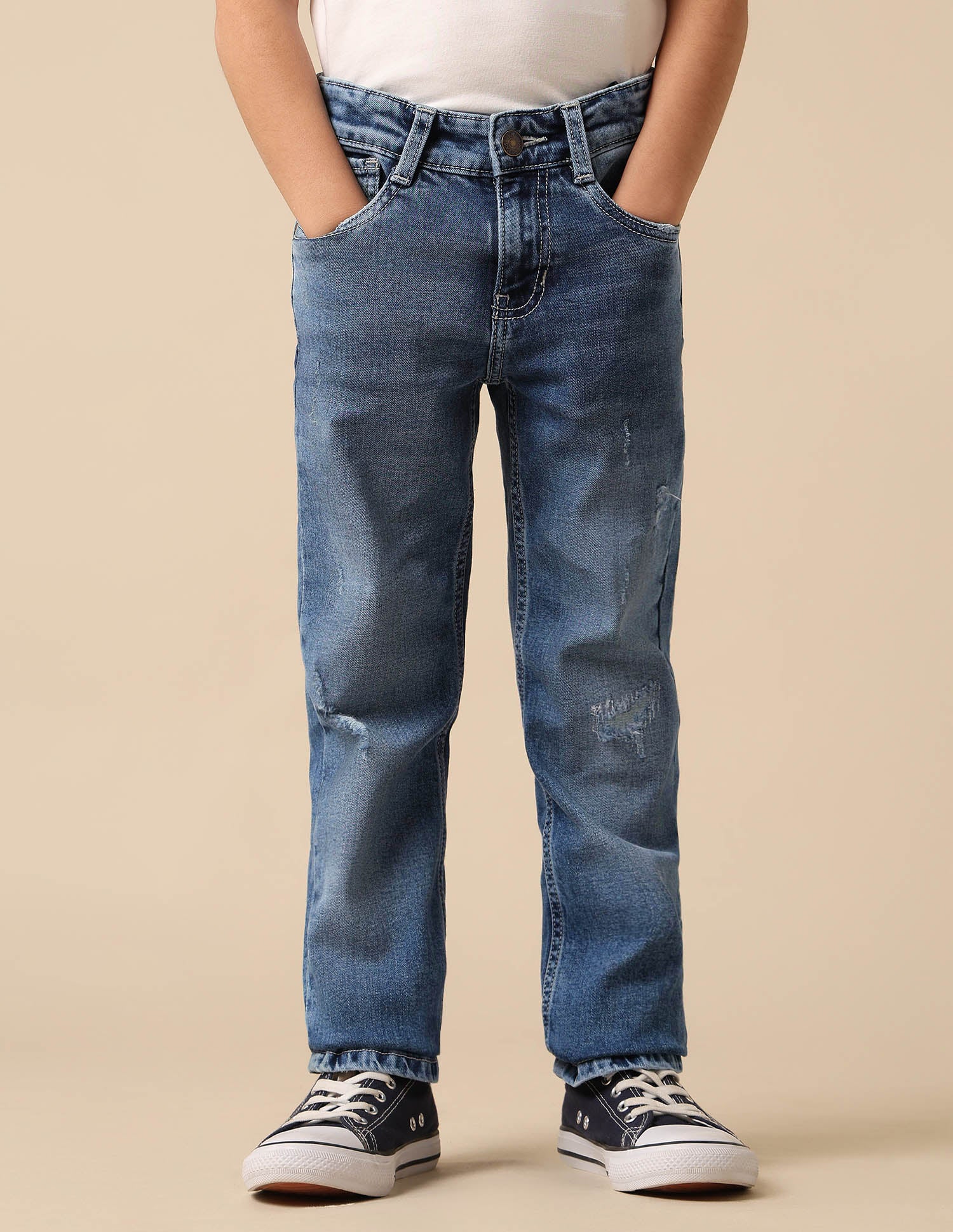 Boys Whiskered Relaxed Fit Jeans - Image 5