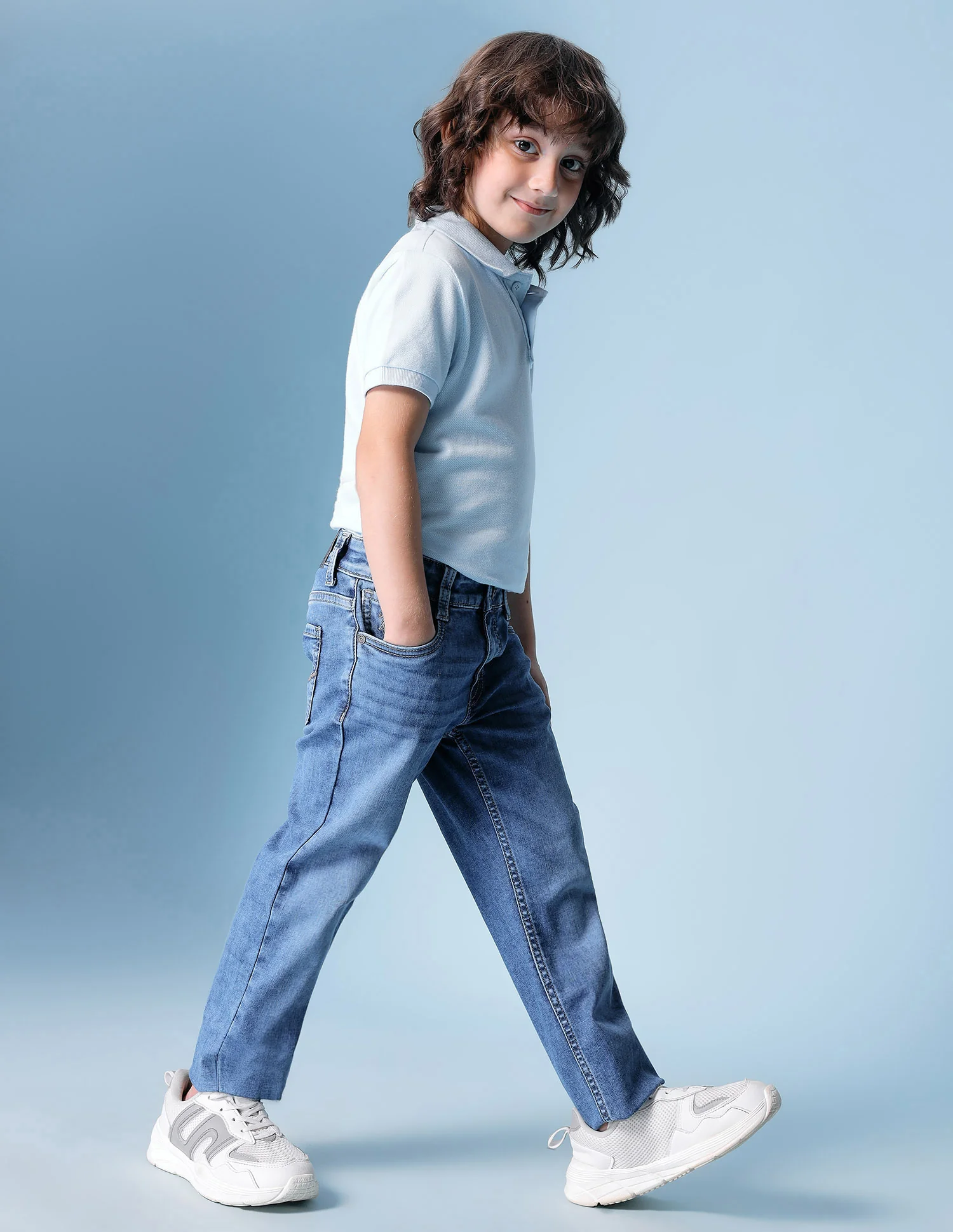 Boys Whiskered Relaxed Fit Jeans