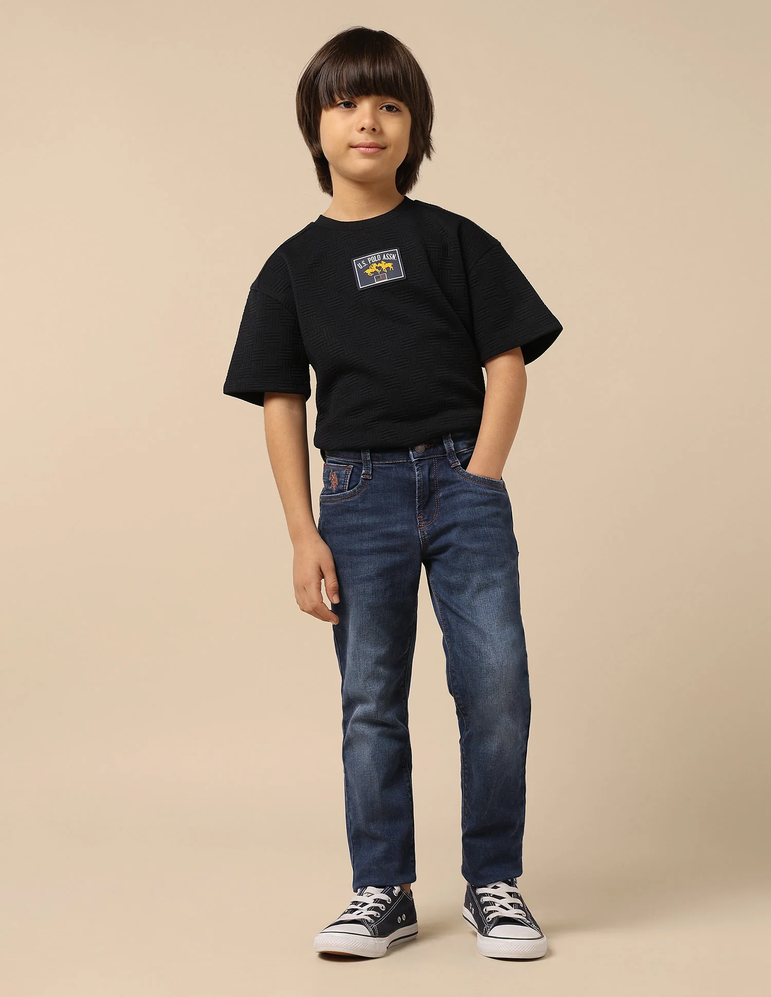 Boys Whiskered Slim Fit Jeans - Image 3