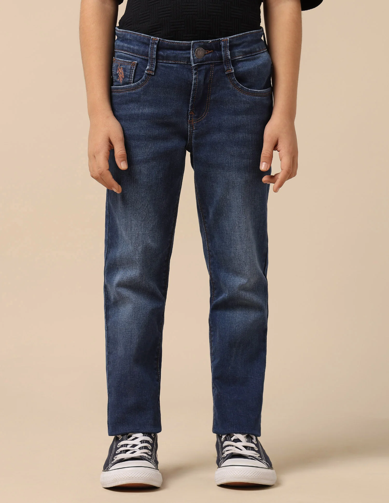 Boys Whiskered Slim Fit Jeans - Image 5