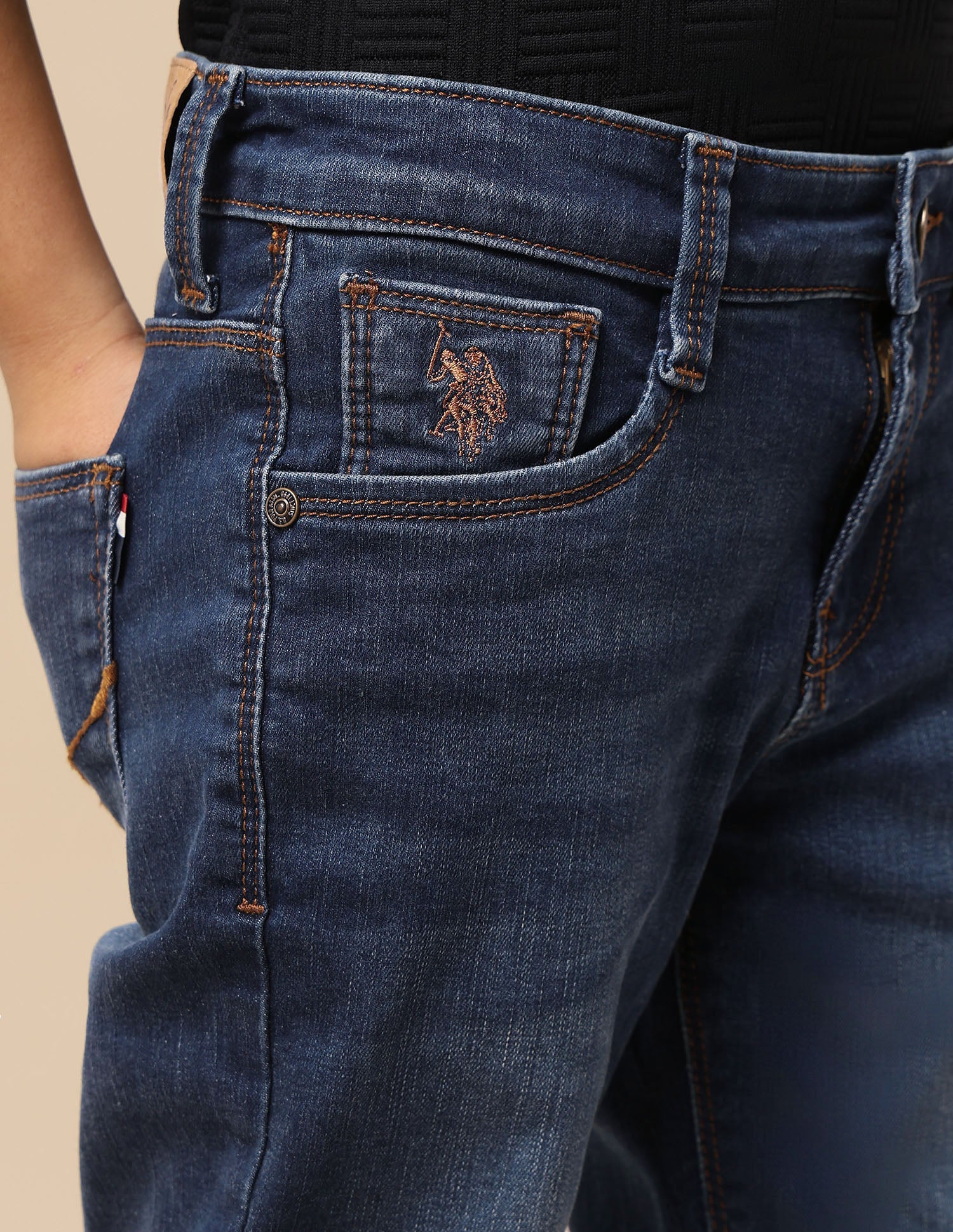 Boys Whiskered Slim Fit Jeans - Image 6