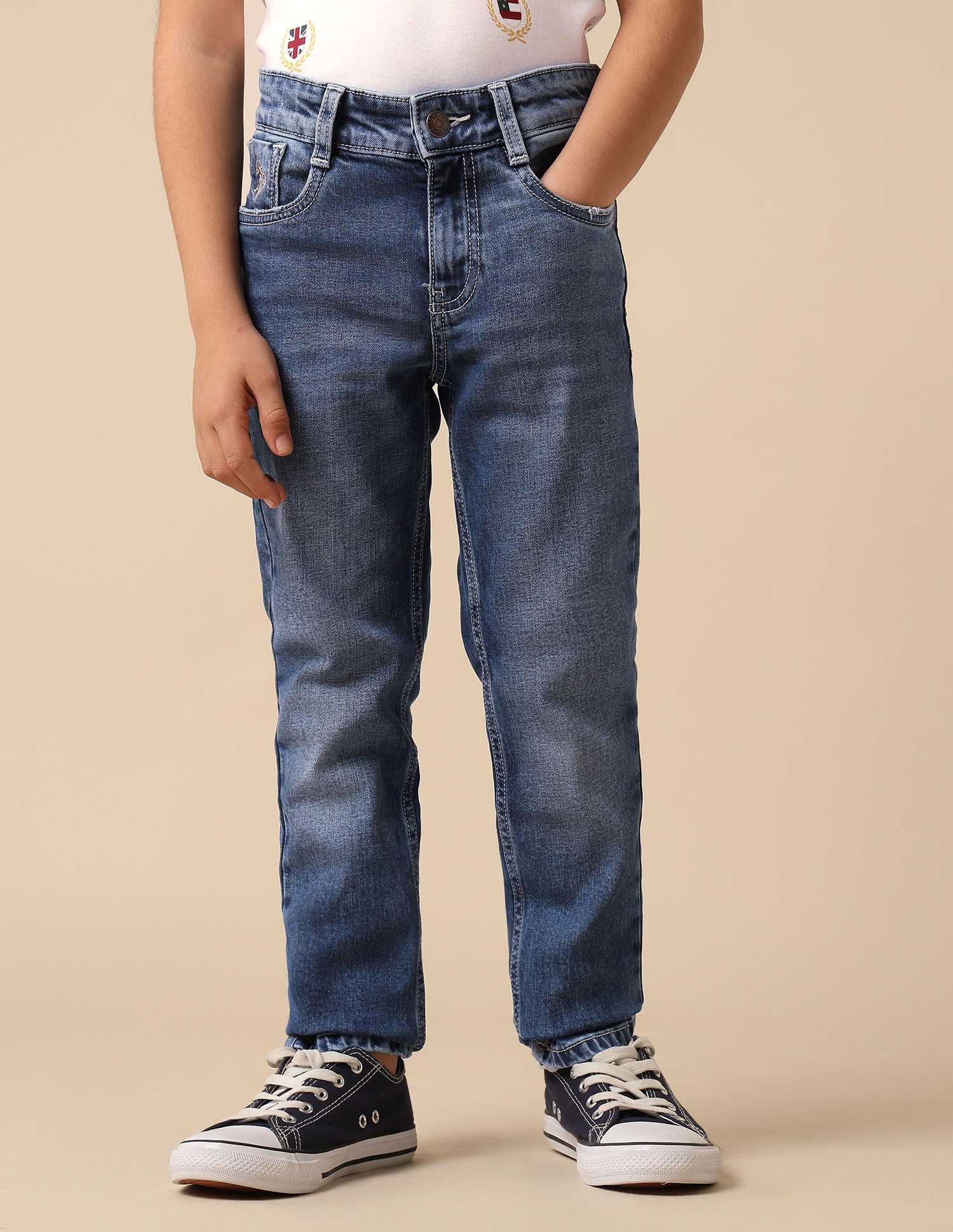 Boys Whiskered Slim Fit Jeans - Image 5