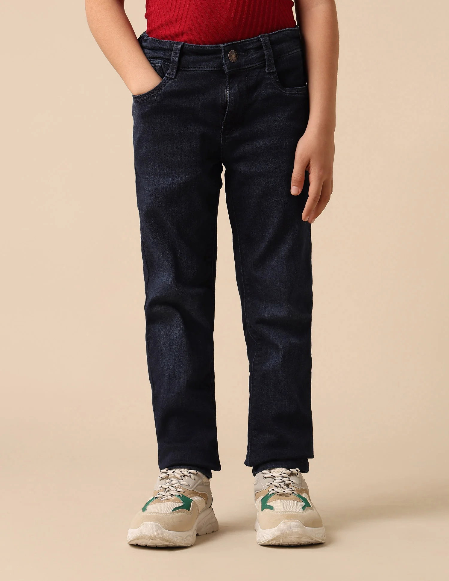 Boys Whiskered Slim Fit Jeans - Image 5