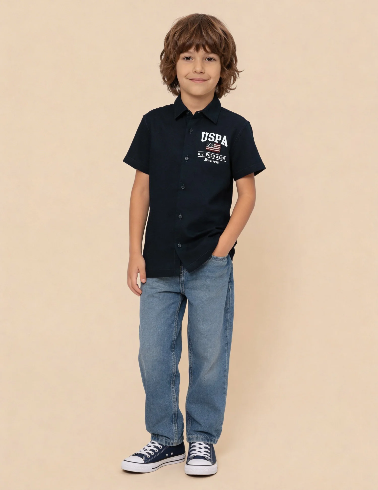 Brand Appliqued Textured Shirt - Image 3