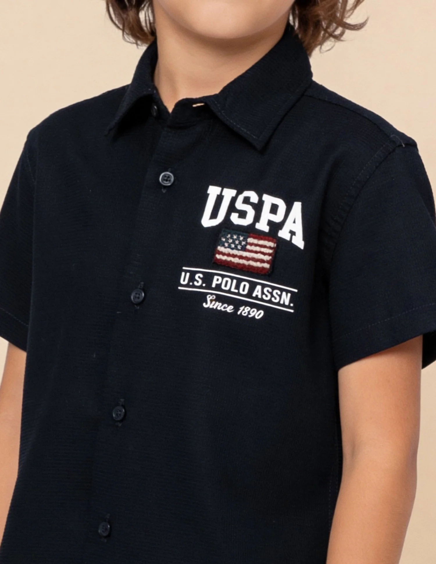 Brand Appliqued Textured Shirt - Image 6