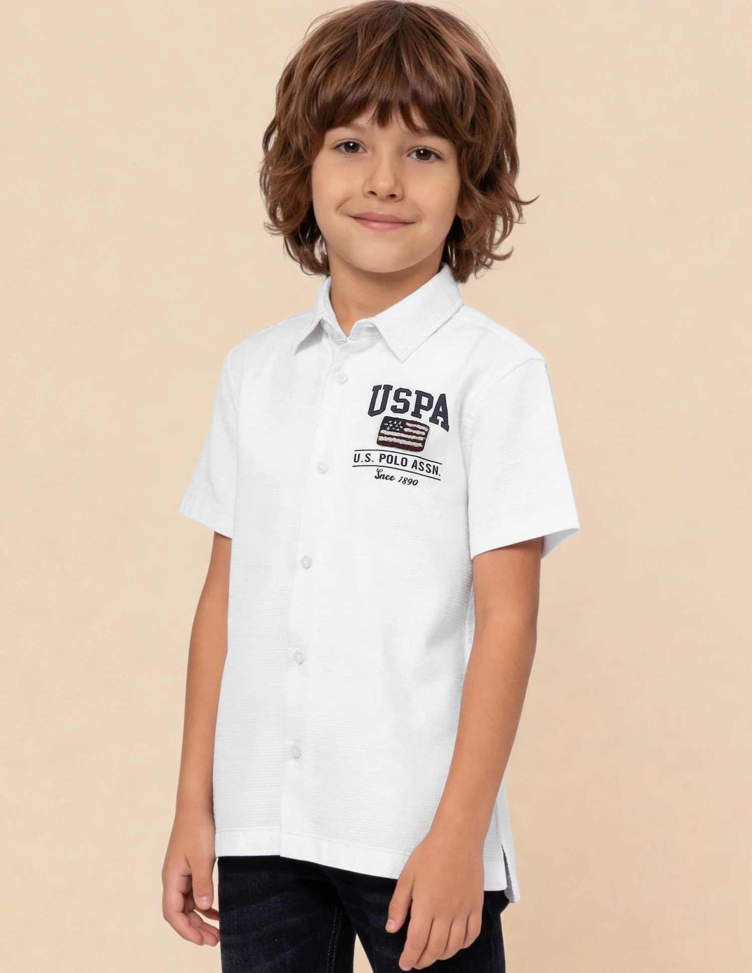 Brand Appliqued Textured Shirt - Image 4
