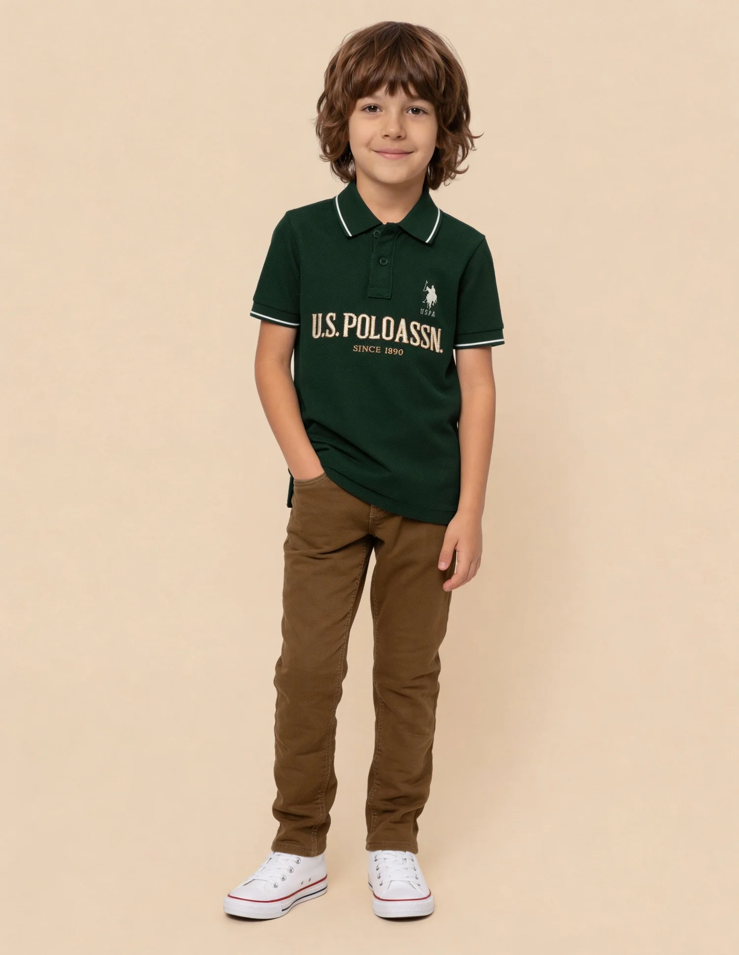 Brand Embroidered Regular Fit Polo Shirt - Image 3