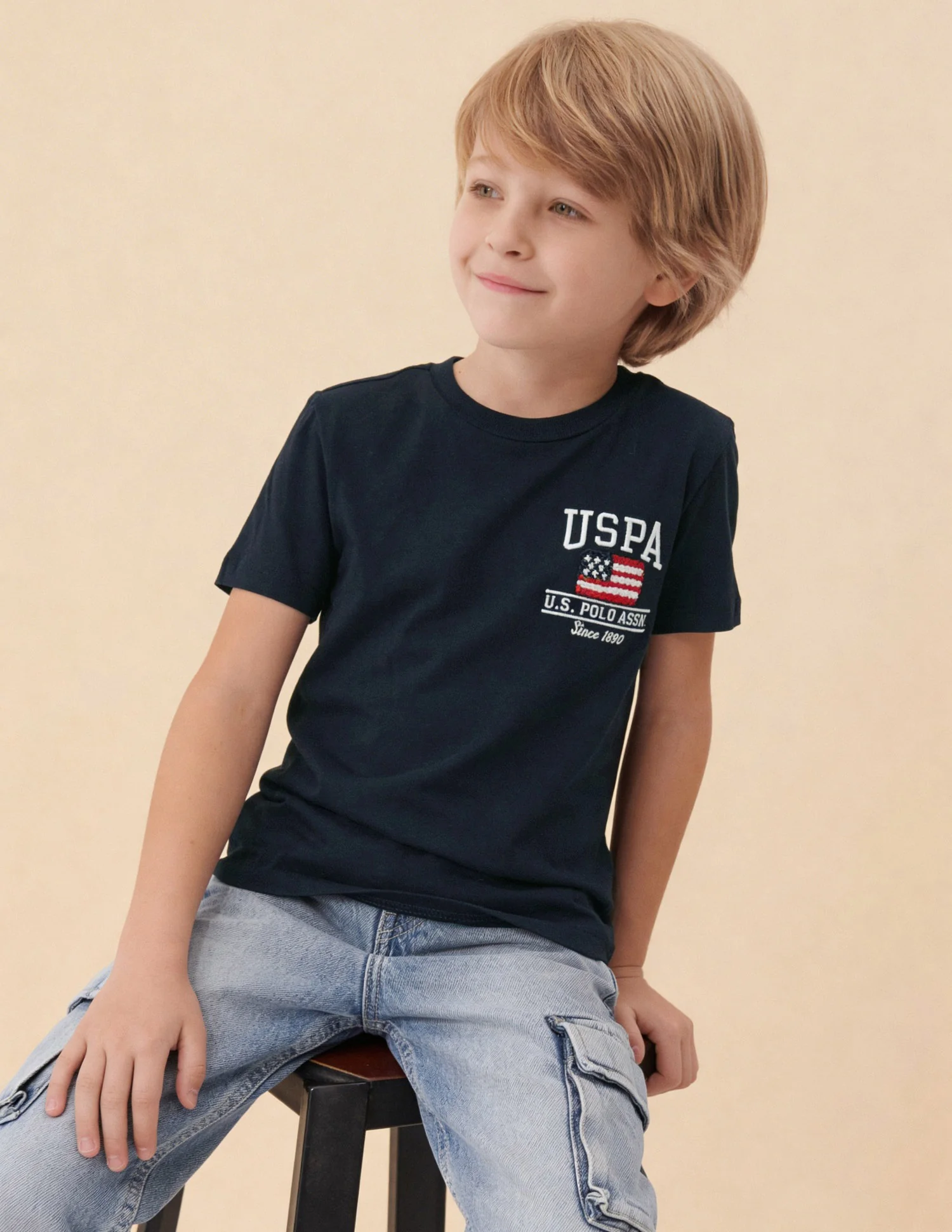 Brand Embroidered Regular Fit T-Shirt