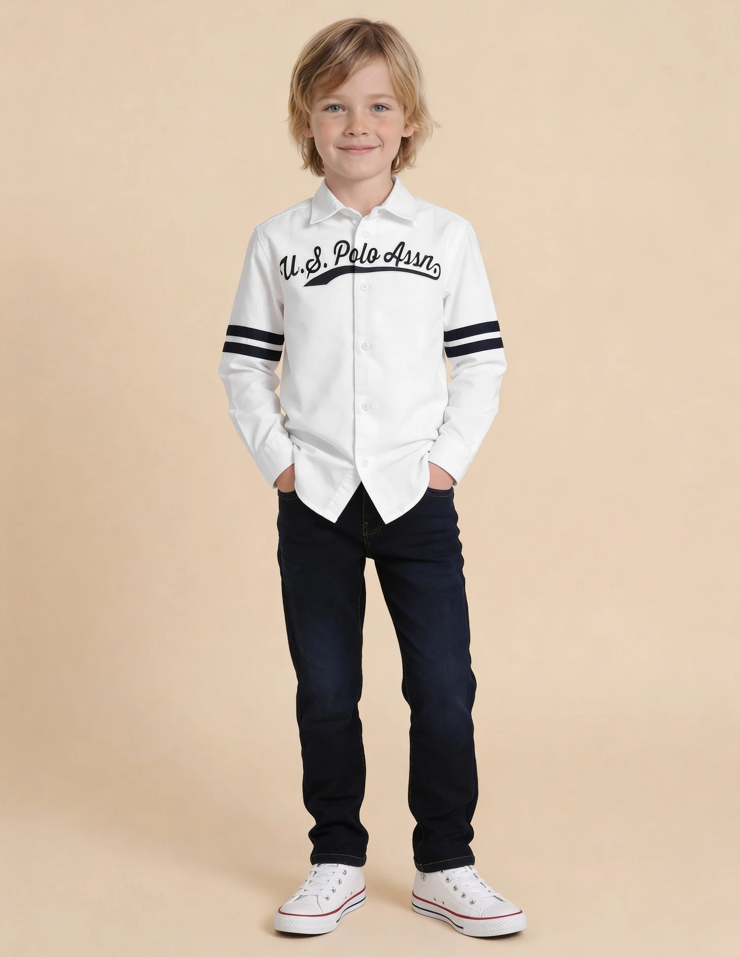 Brand Printed Oxford Shirt - Image 3