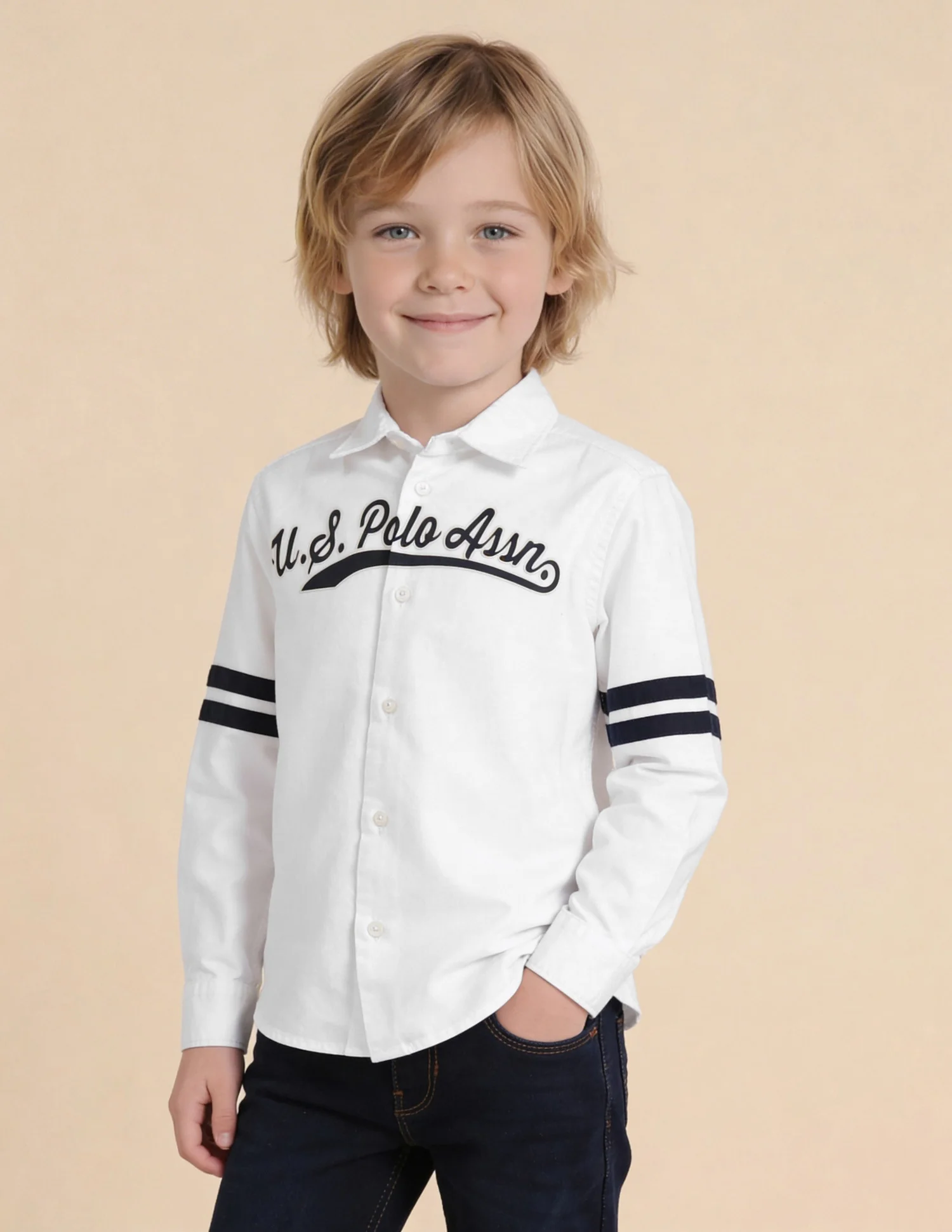 Brand Printed Oxford Shirt - Image 4