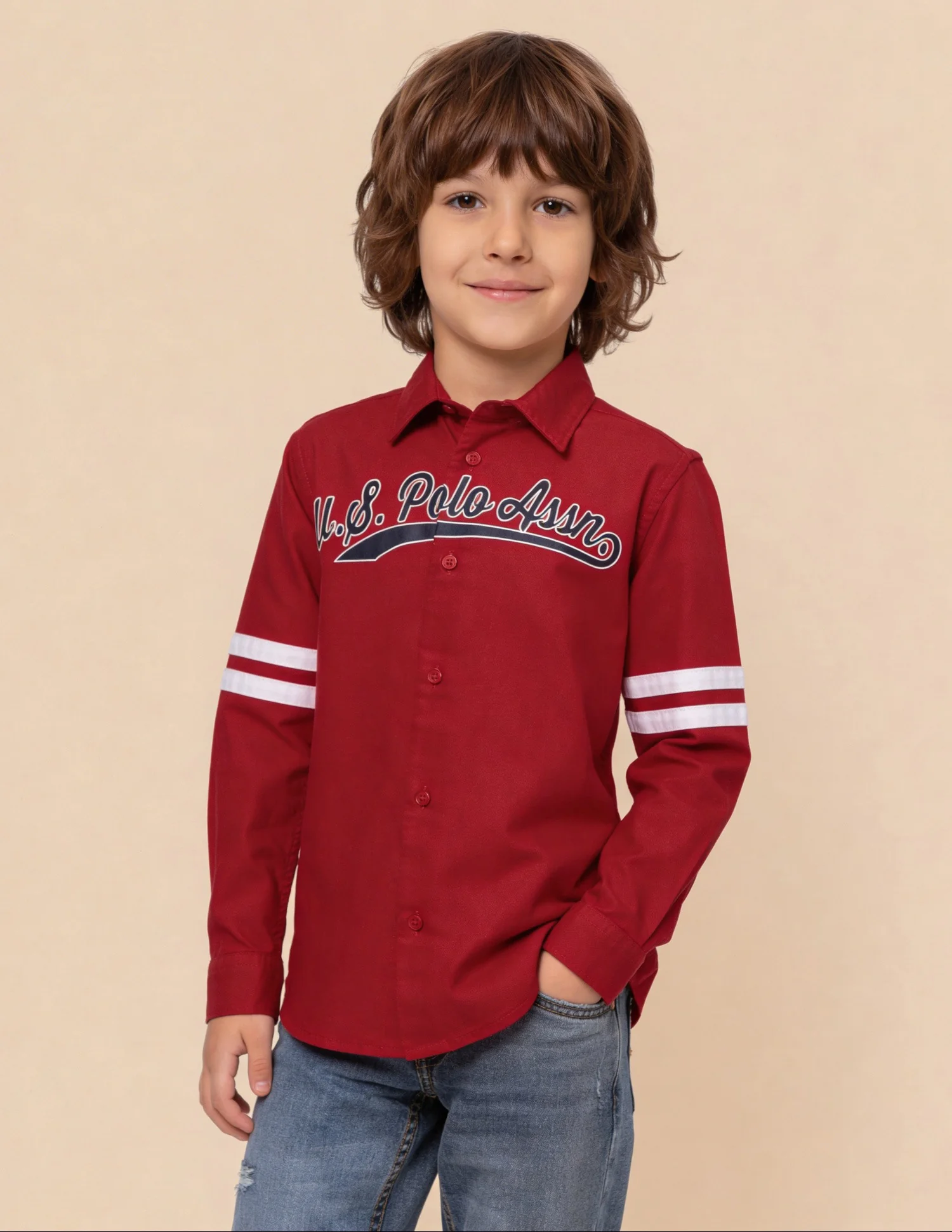 Brand Printed Oxford Shirt - Image 4