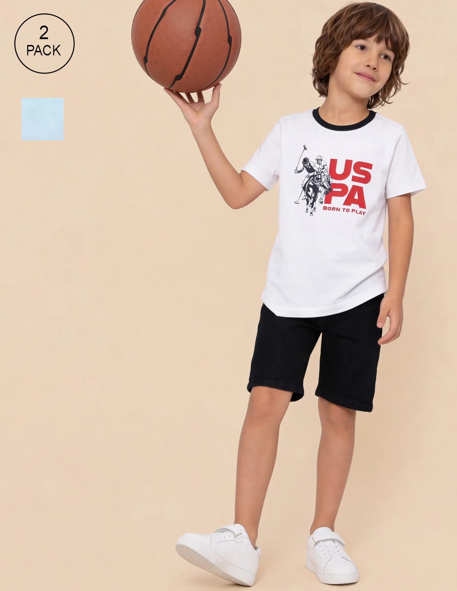 Brand Printed Regular Fit T-Shirt - Pack Of 2 - Image 2