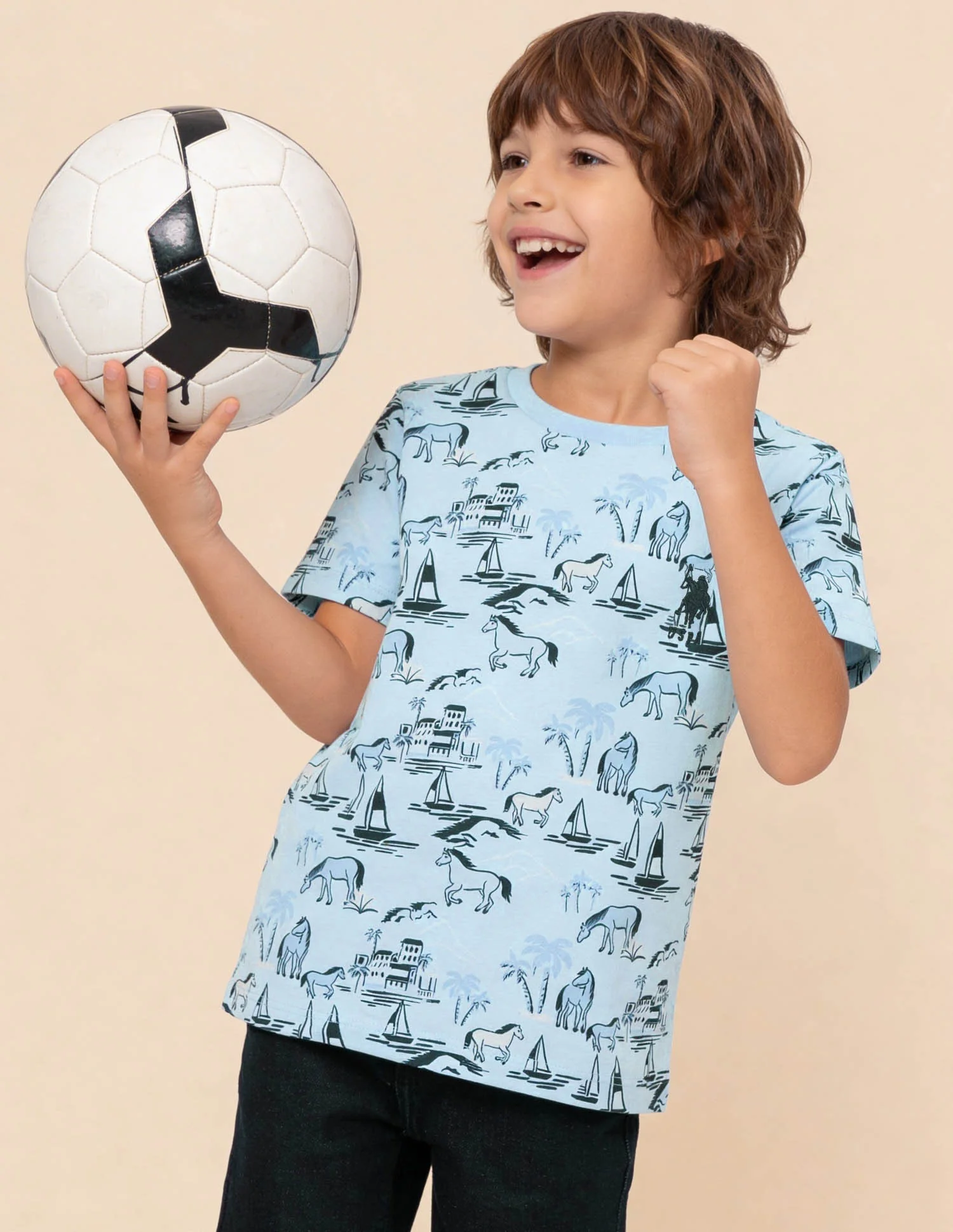 Brand Printed Regular Fit T-Shirt - Pack Of 2 - Image 4