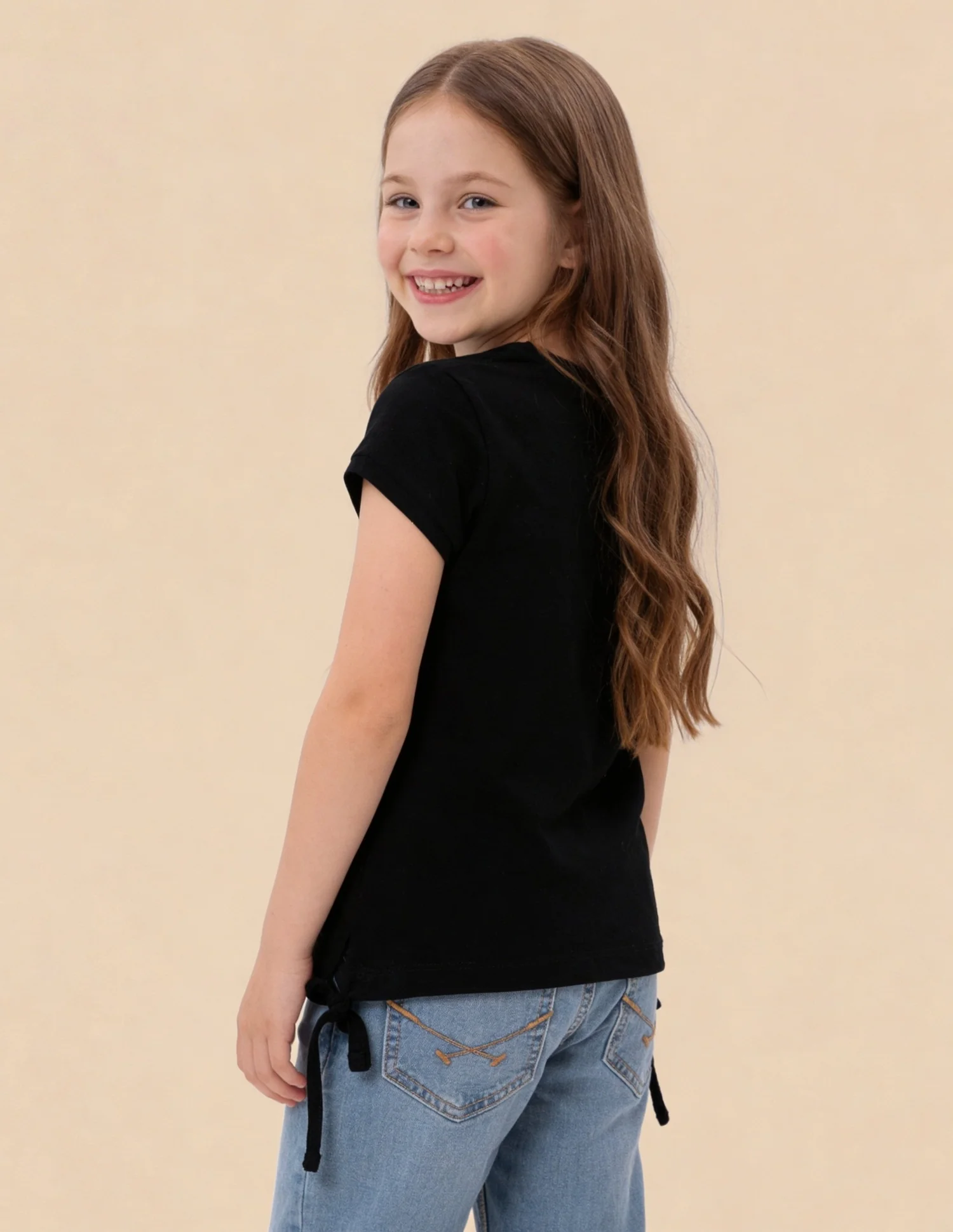Brand Printed Ruched Regular Fit Top - Image 5