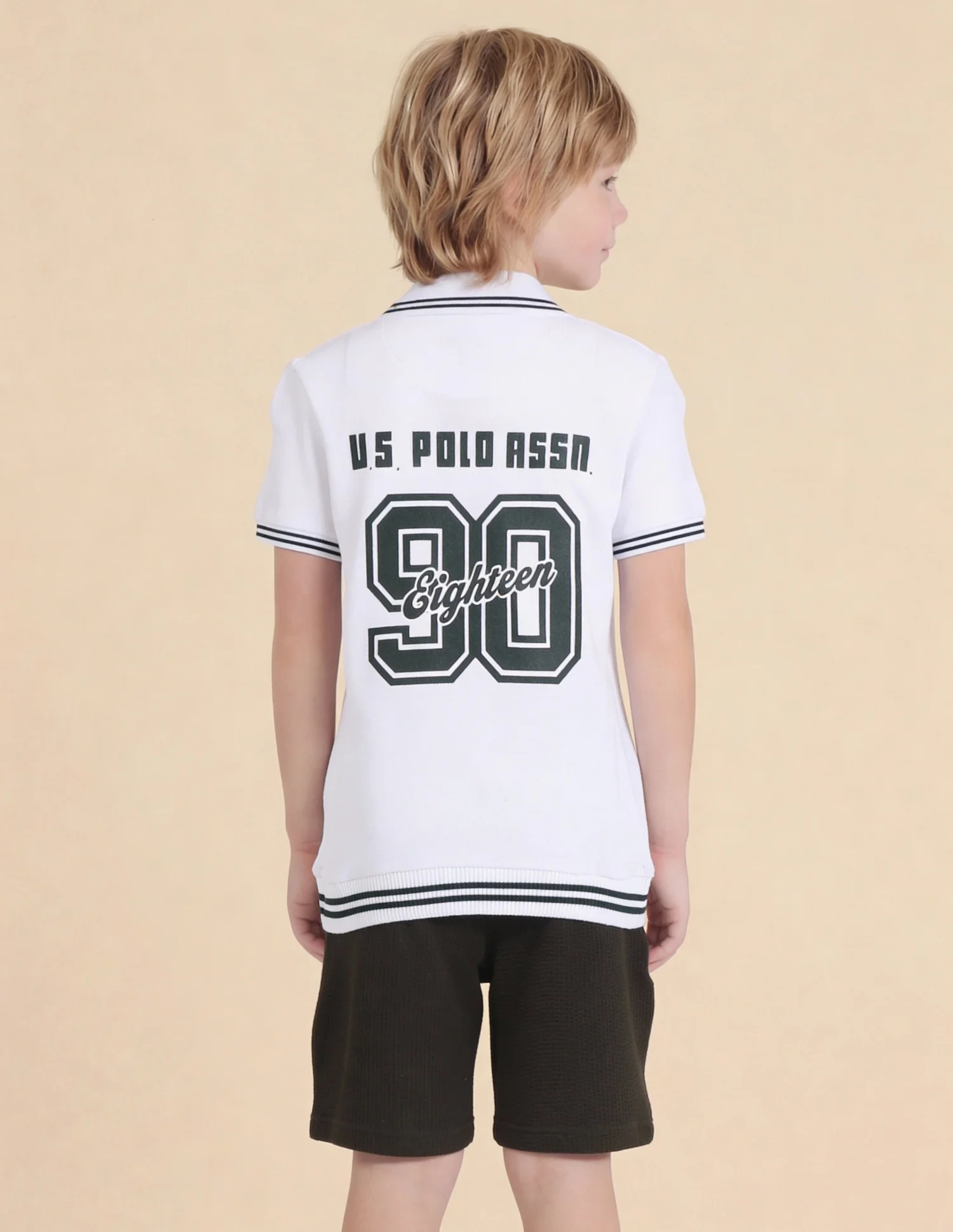 Brand Printed With Numeric Regular Fit Polo Shirt - Image 5