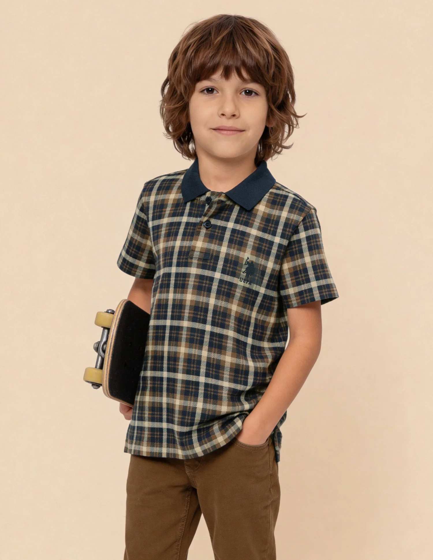 Checked Regular Fit Polo Shirt