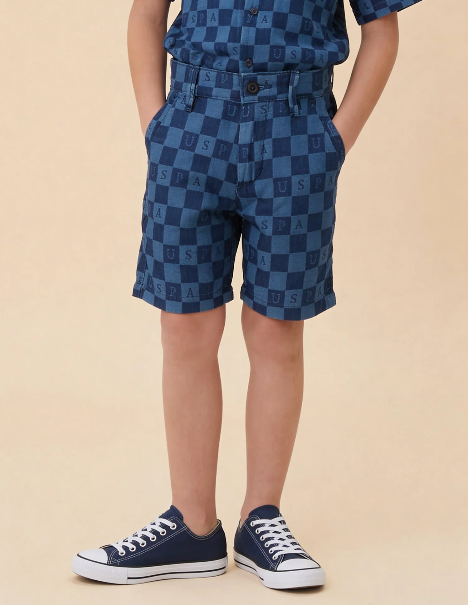 Chequer Brand Printed Relaxed Fit Shorts - Image 3