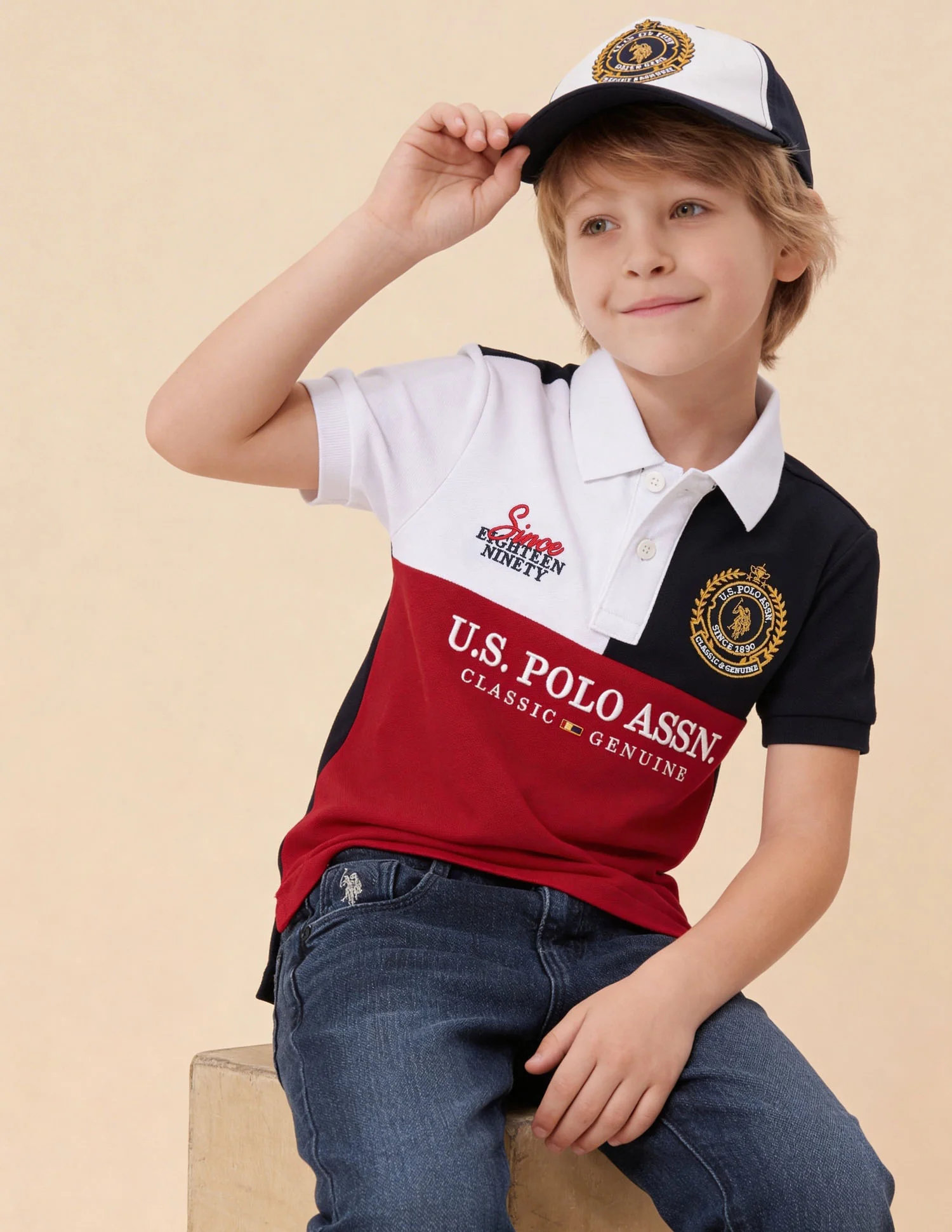 Colorblock Brand Embroidered Regular Fit Polo Shirt