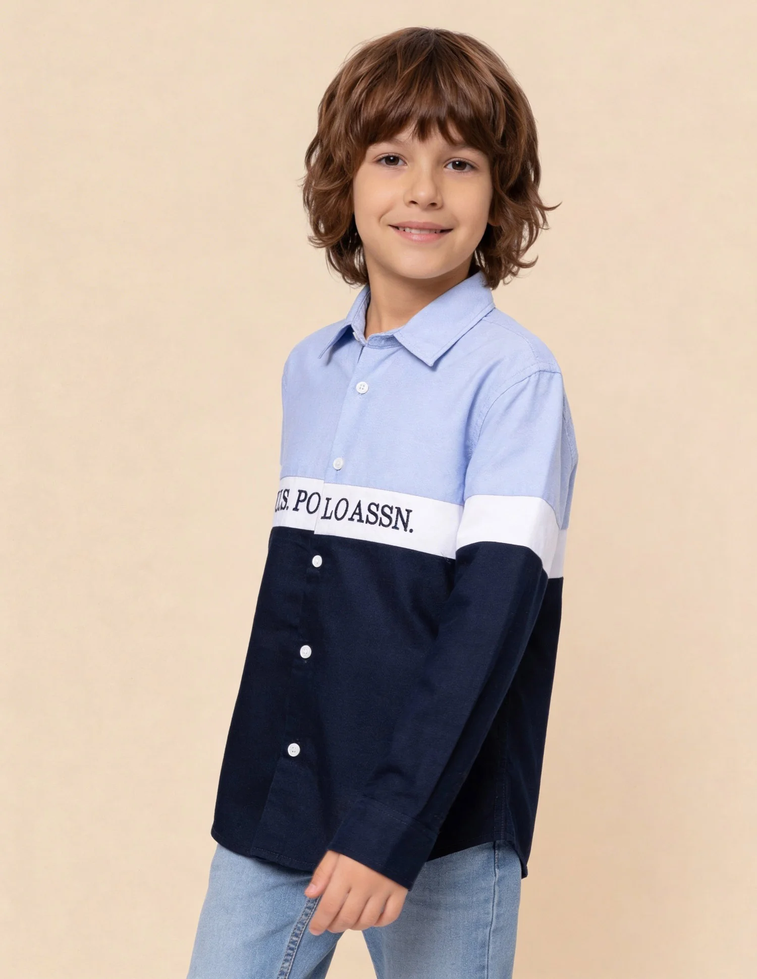 Colorblocked Brand Embroidered Oxford Shirt - Image 4