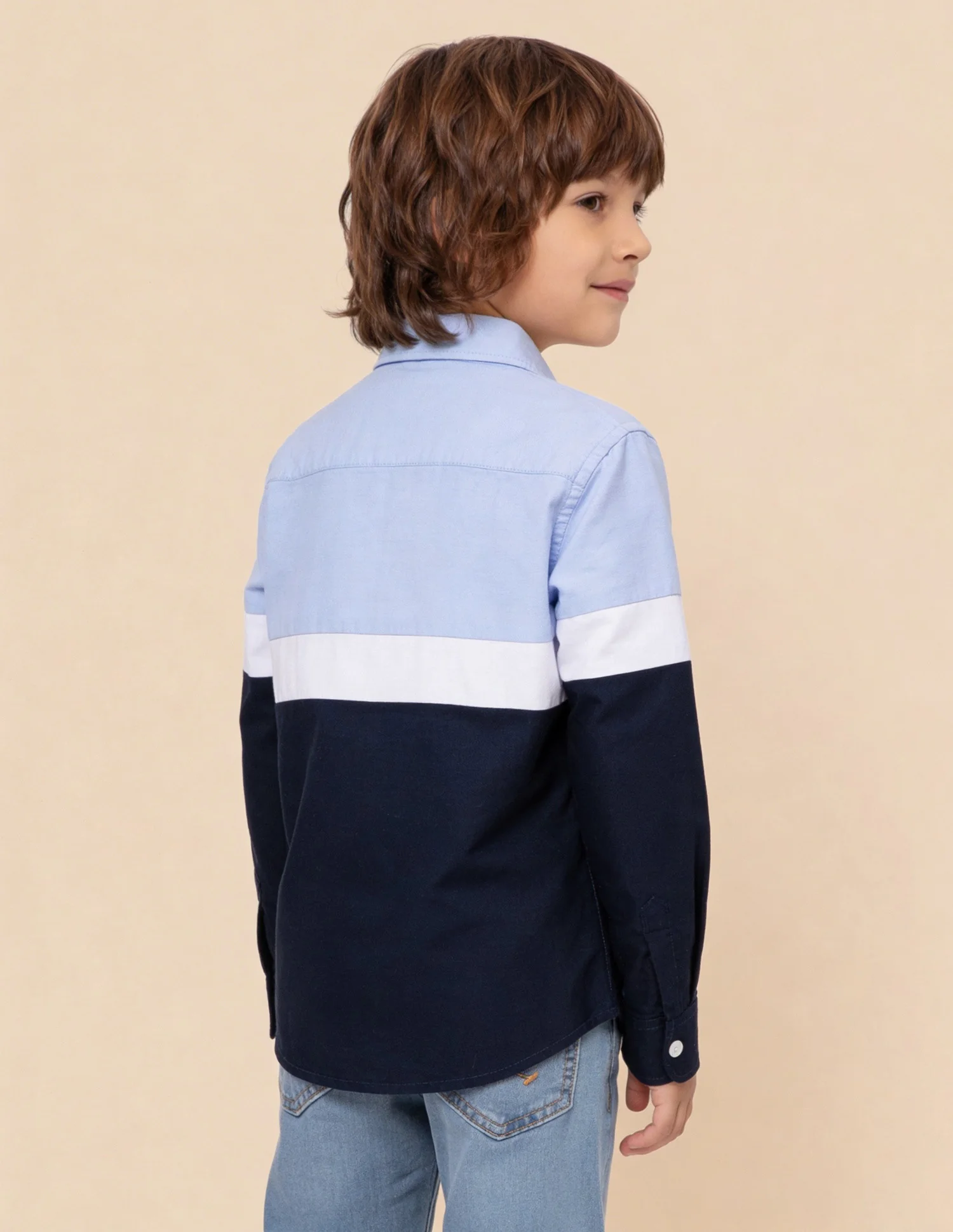 Colorblocked Brand Embroidered Oxford Shirt - Image 5