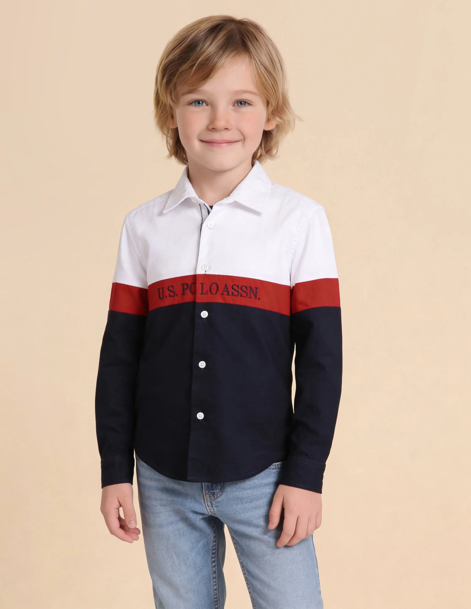 Colorblocked Brand Embroidered Oxford Shirt - Image 4