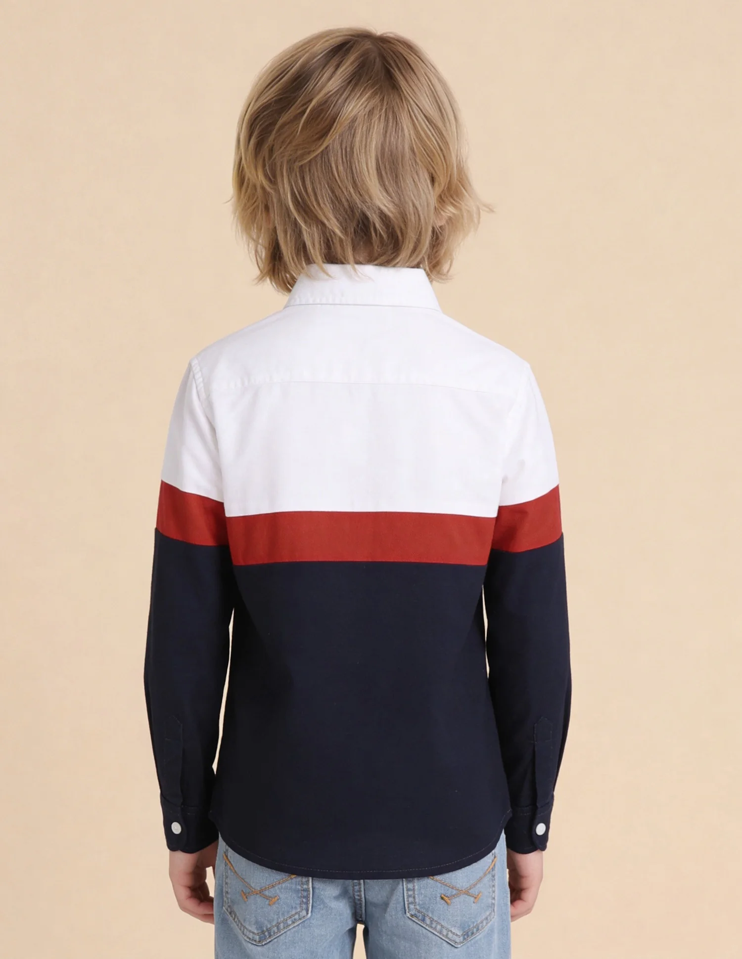 Colorblocked Brand Embroidered Oxford Shirt - Image 5