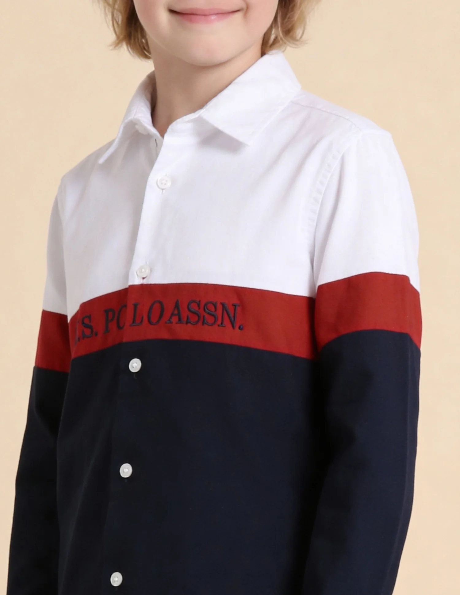 Colorblocked Brand Embroidered Oxford Shirt - Image 6