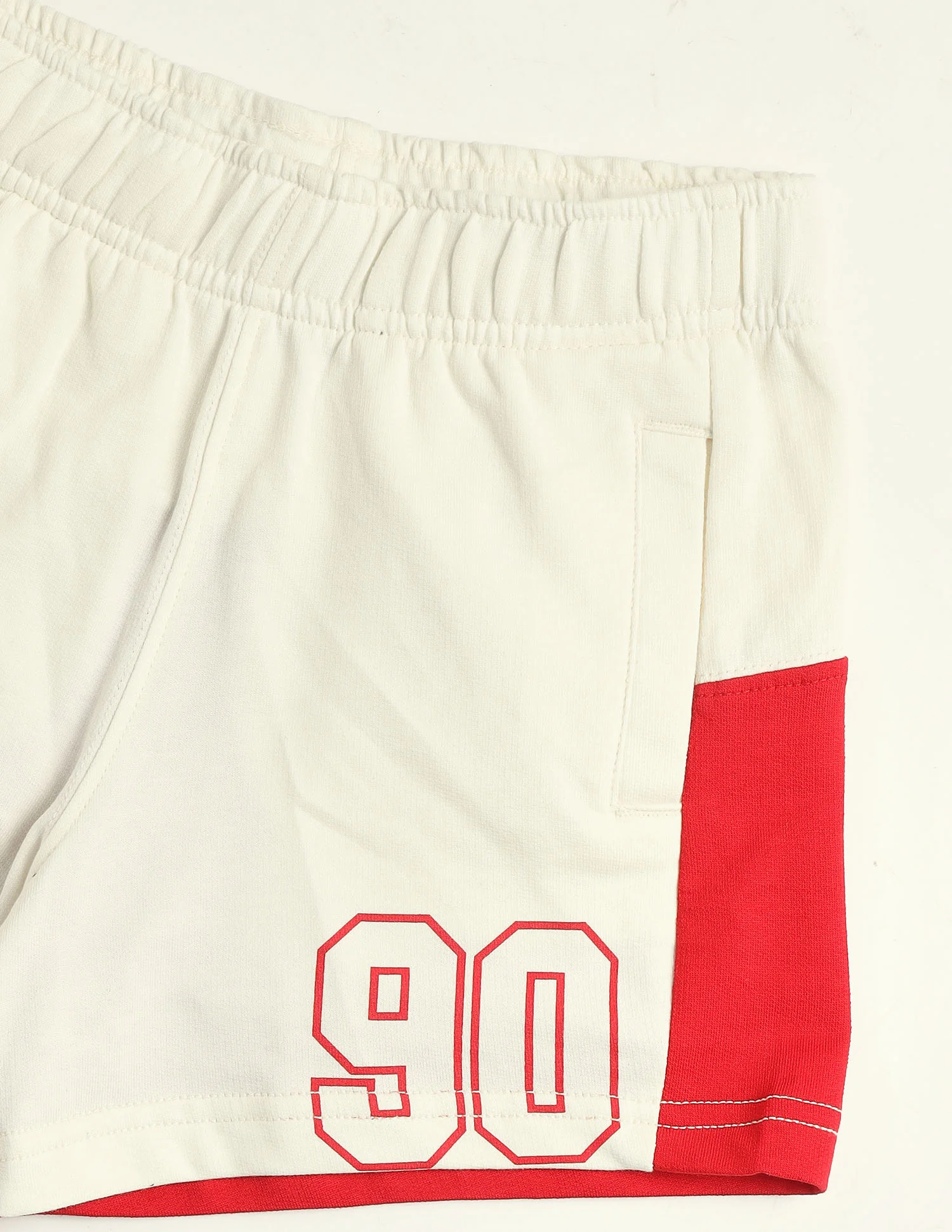 Colour Blocked Mid Rise Shorts - Image 2