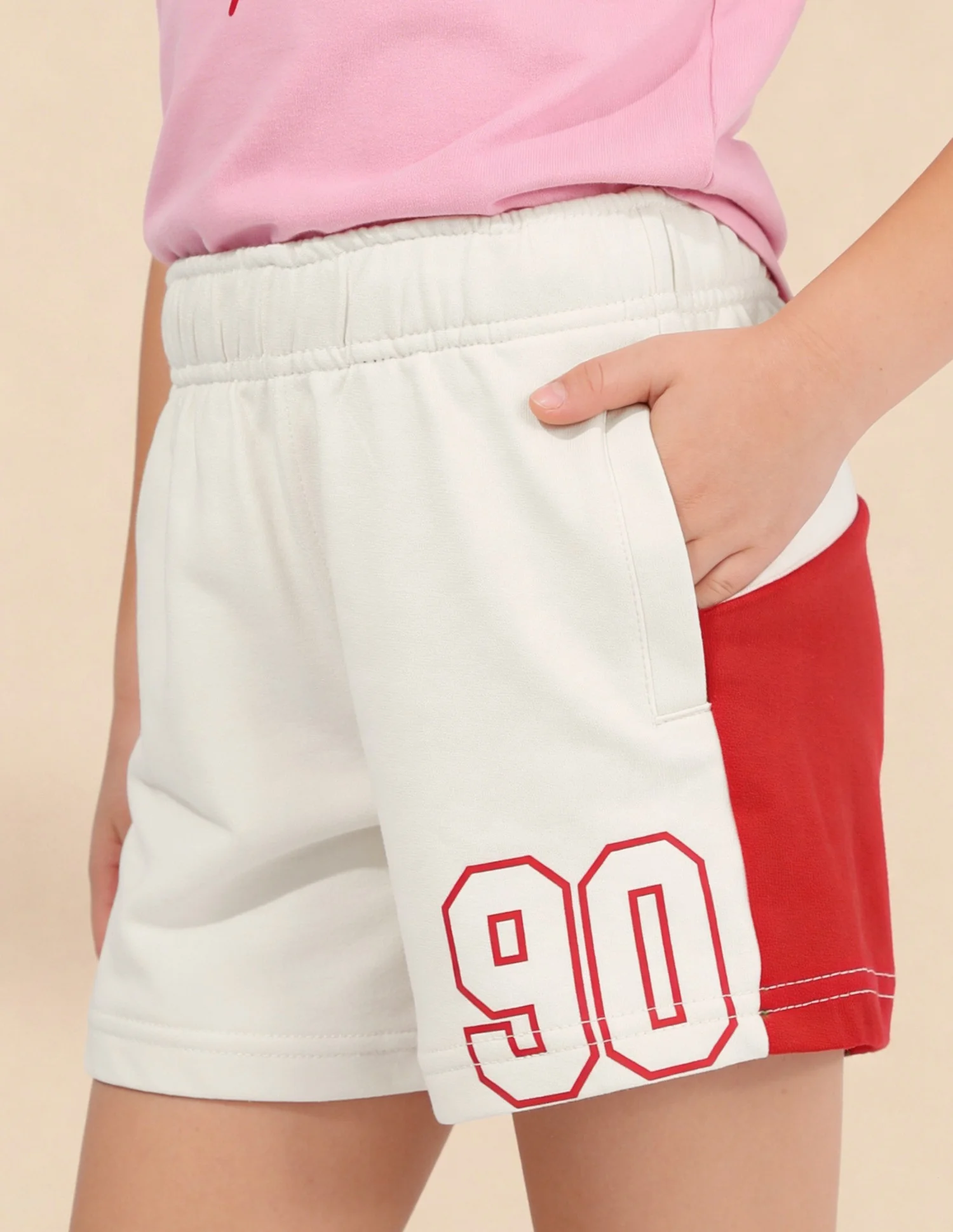 Colour Blocked Mid Rise Shorts - Image 5