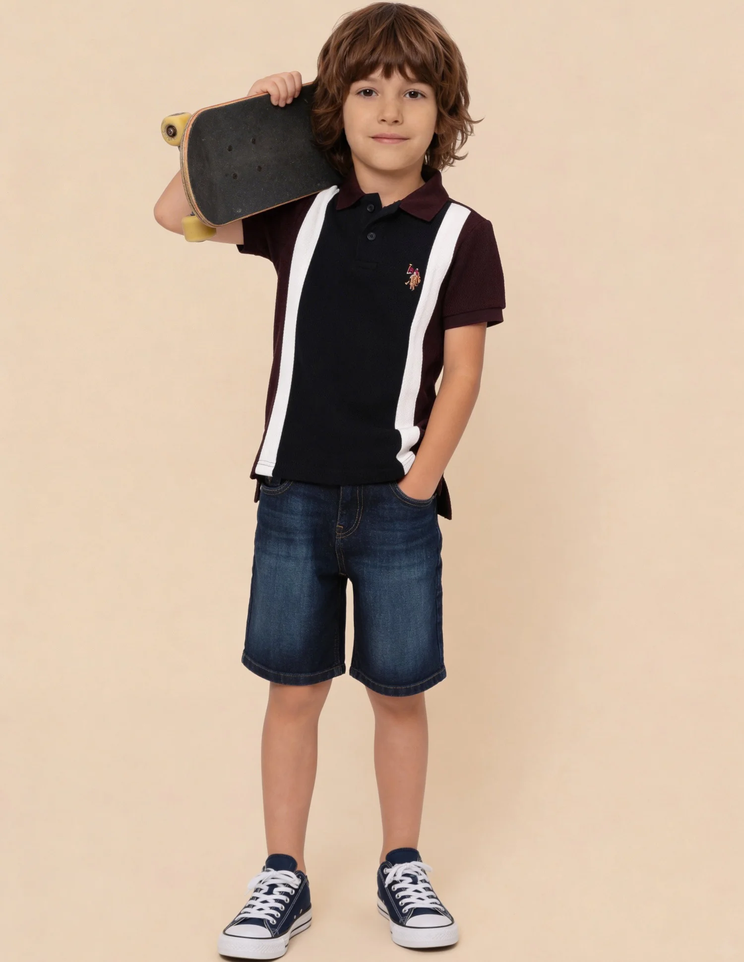 Colour Blocked Regular Fit Polo Shirt