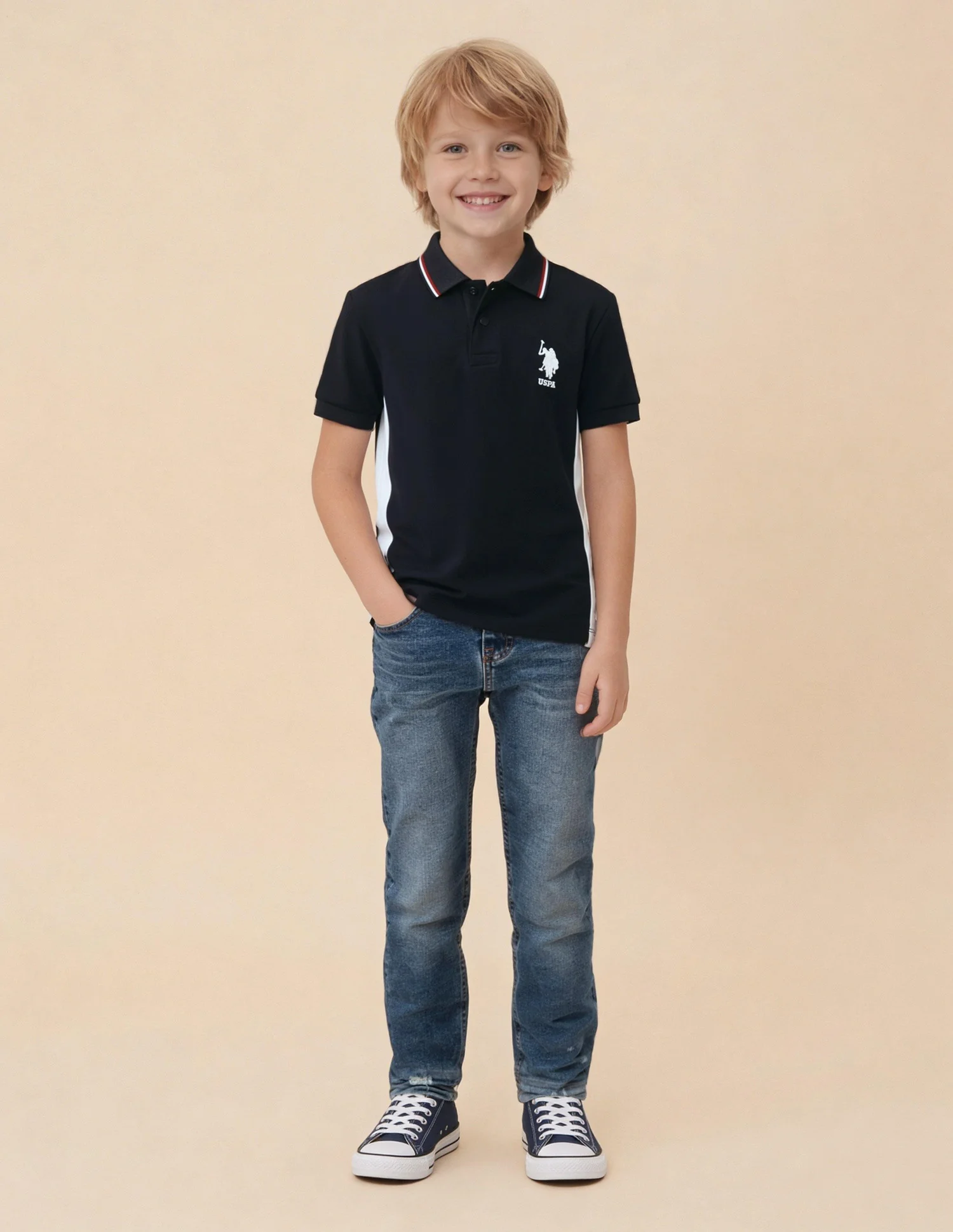 Colour Blocked Regular Fit Polo Shirt - Image 3