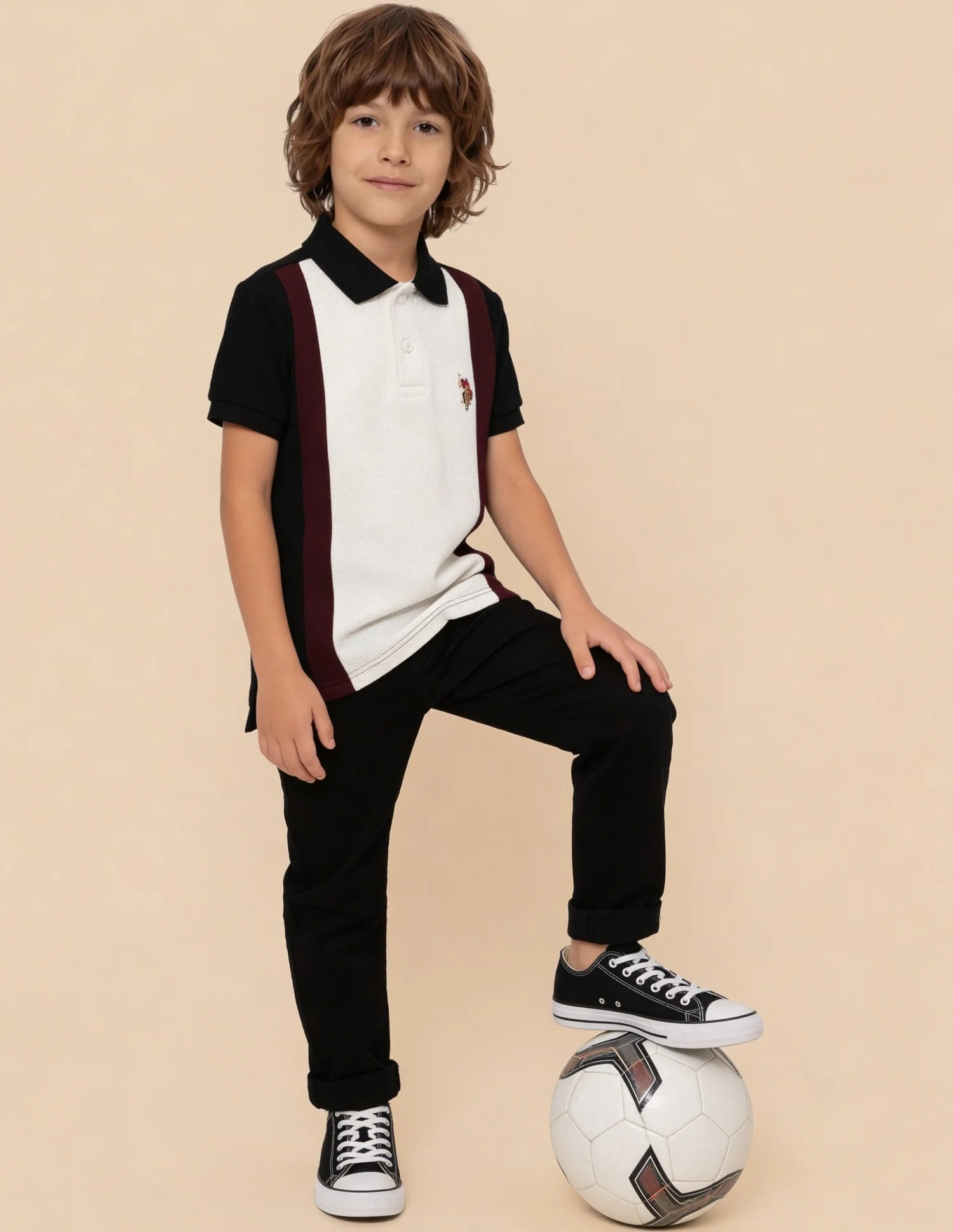 Colour Blocked Regular Fit Polo Shirt