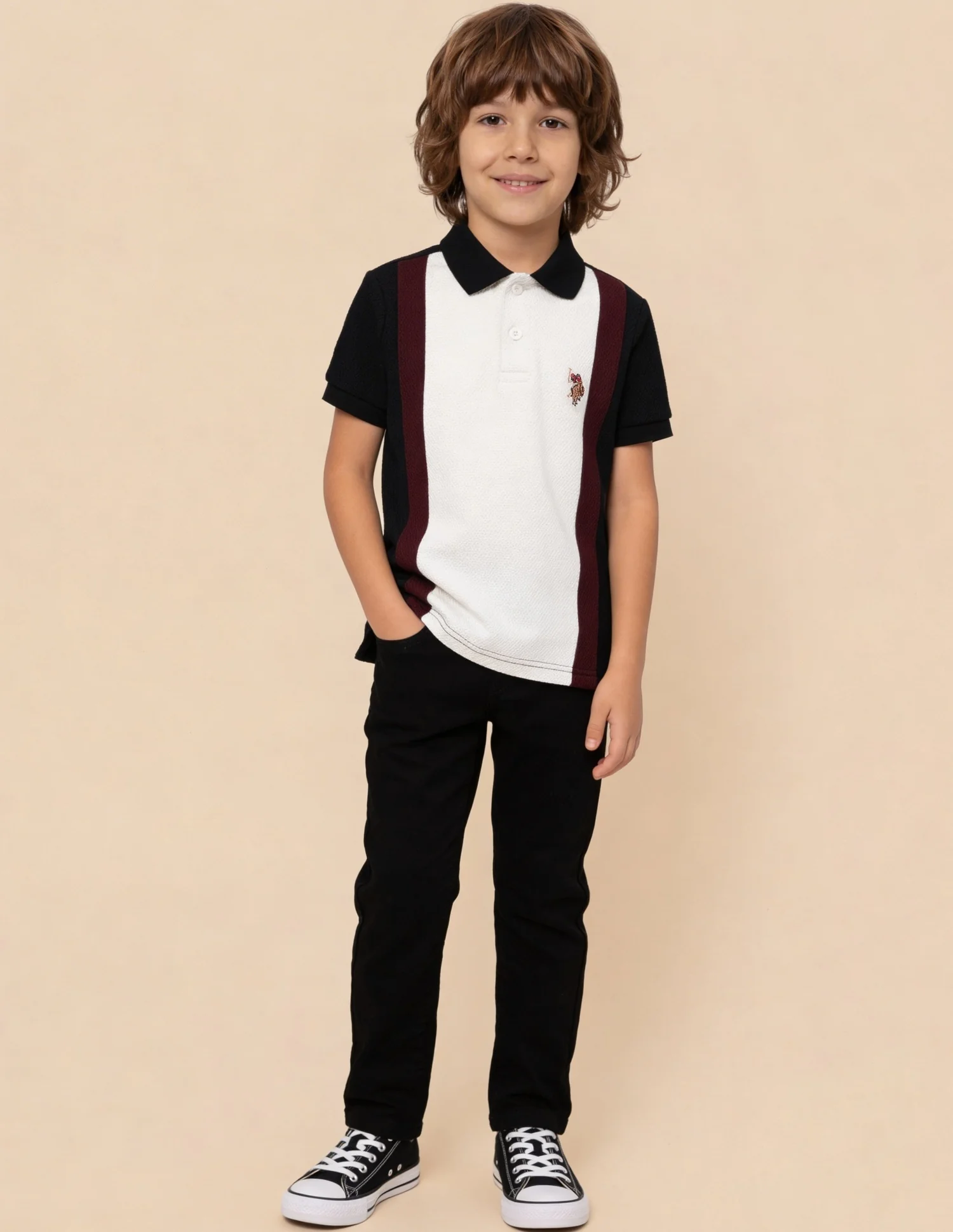 Colour Blocked Regular Fit Polo Shirt - Image 3