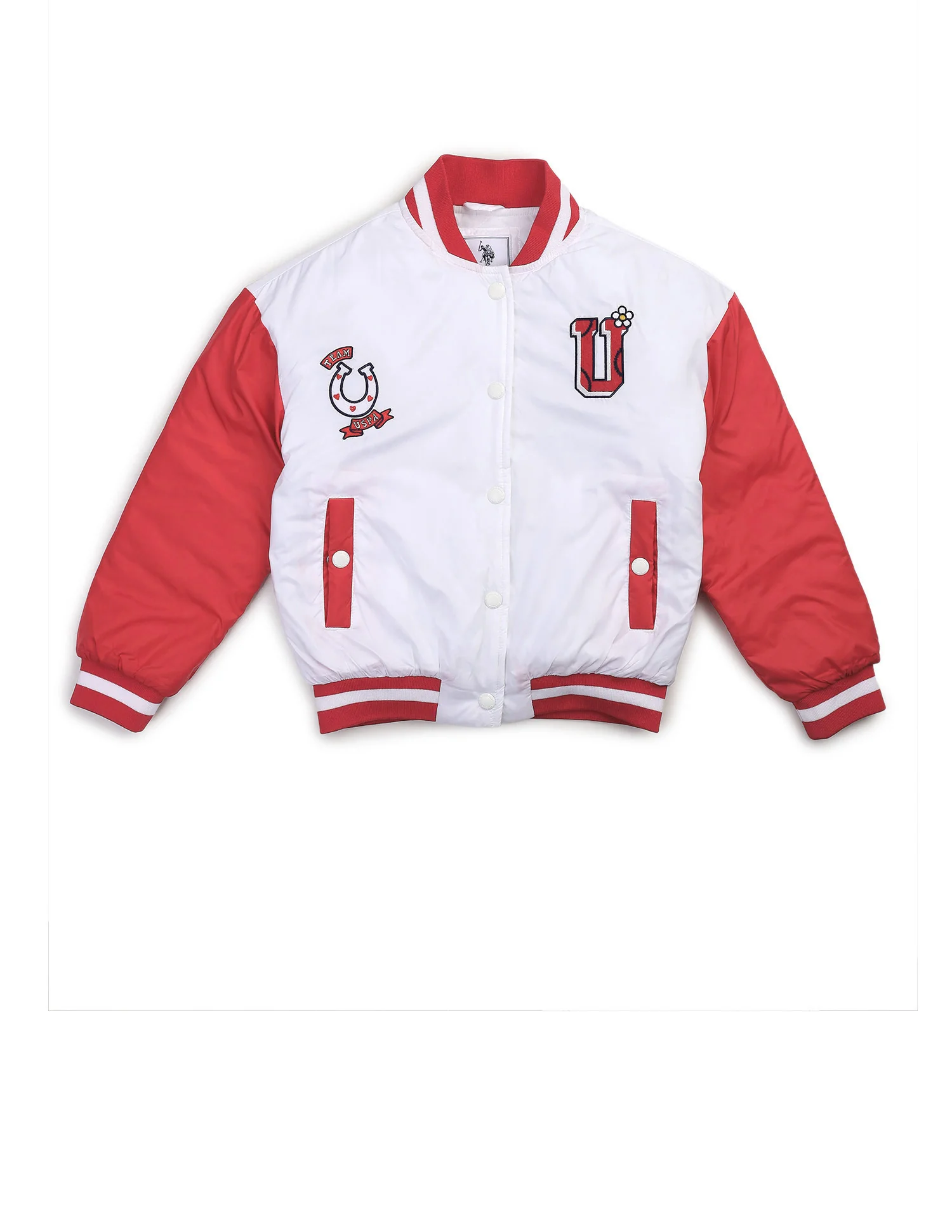 Colourblocked Regular Fit Varsity Jacket - Image 10