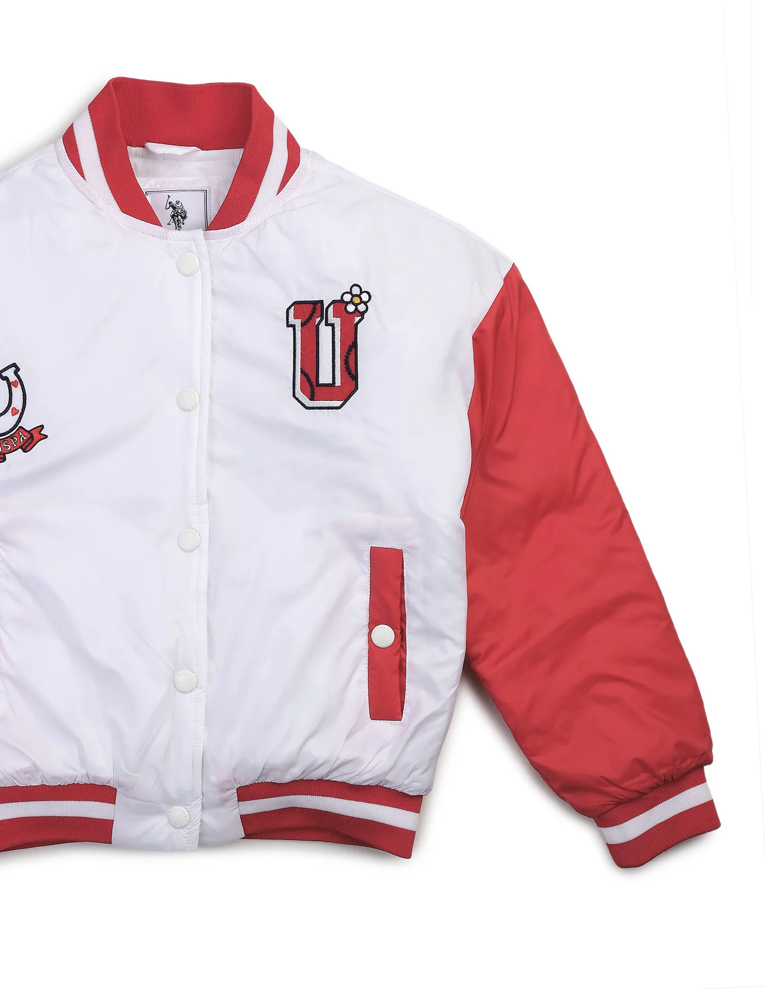 Colourblocked Regular Fit Varsity Jacket - Image 3