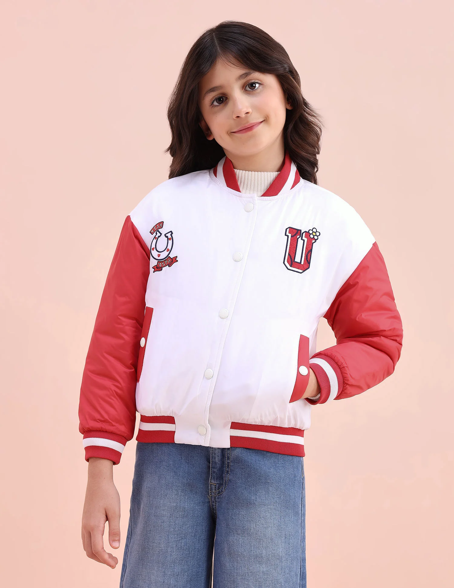 Colourblocked Regular Fit Varsity Jacket - Image 7