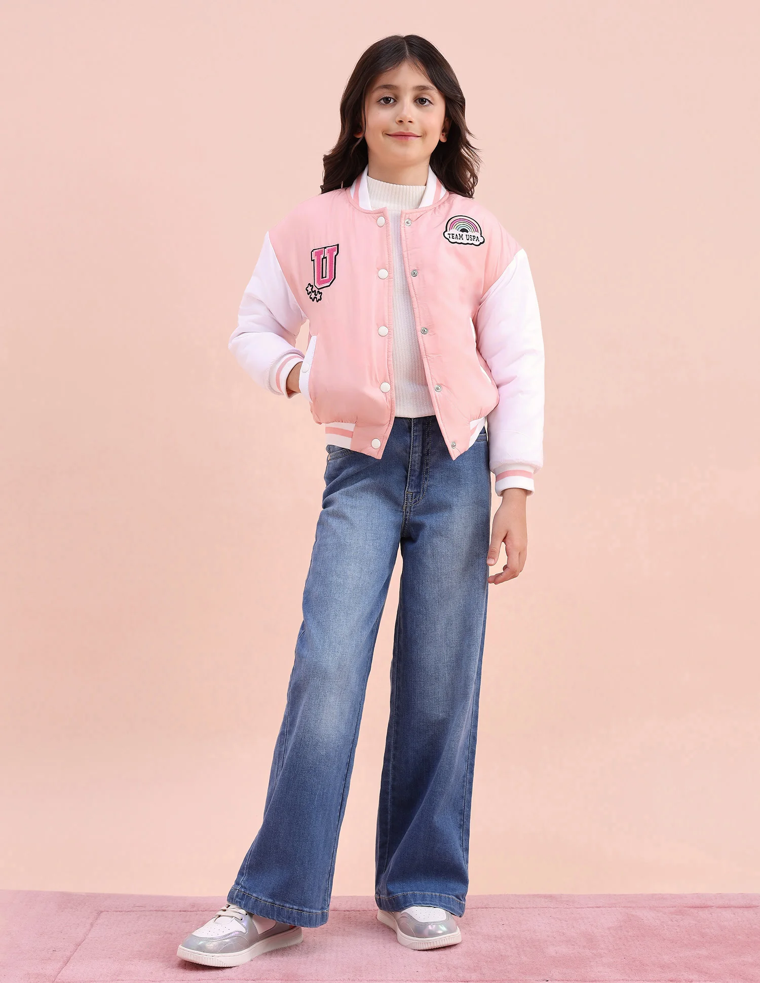 Colourblocked Regular Fit Varsity Jacket - Image 4