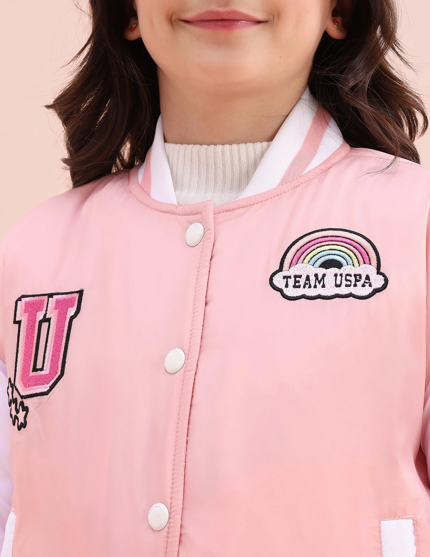 Colourblocked Regular Fit Varsity Jacket - Image 8