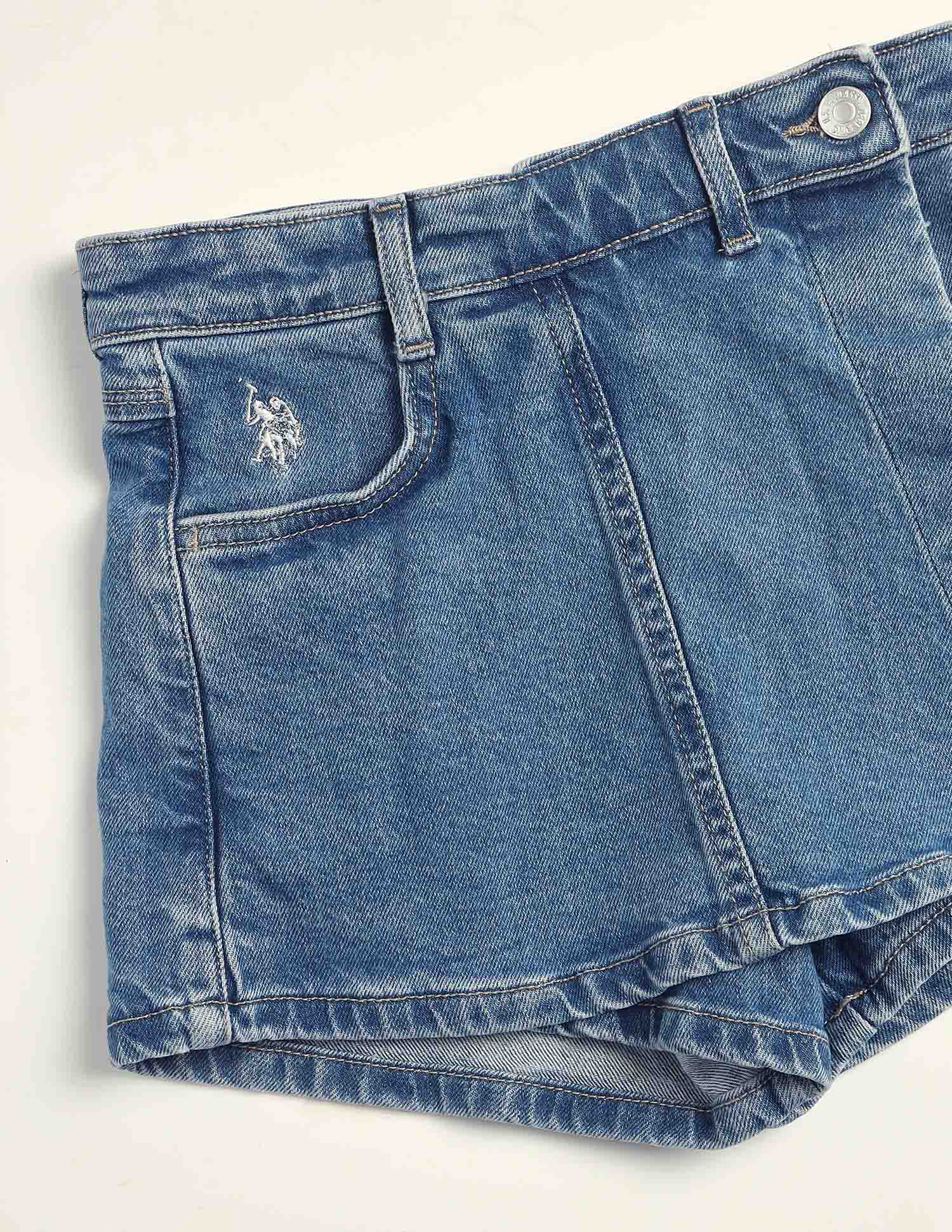Comfort Fit Denim Skort - Image 2