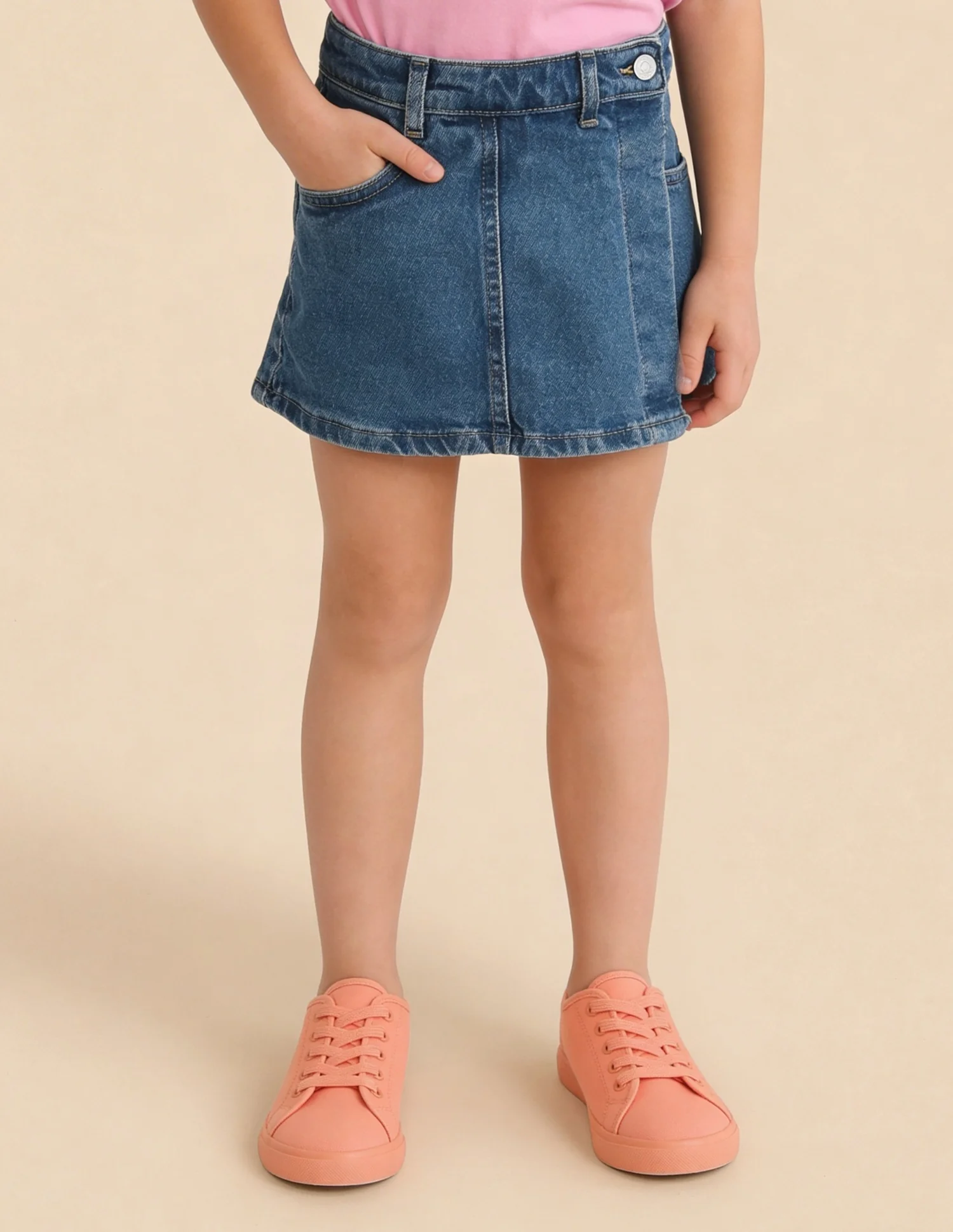 Comfort Fit Denim Skort - Image 3