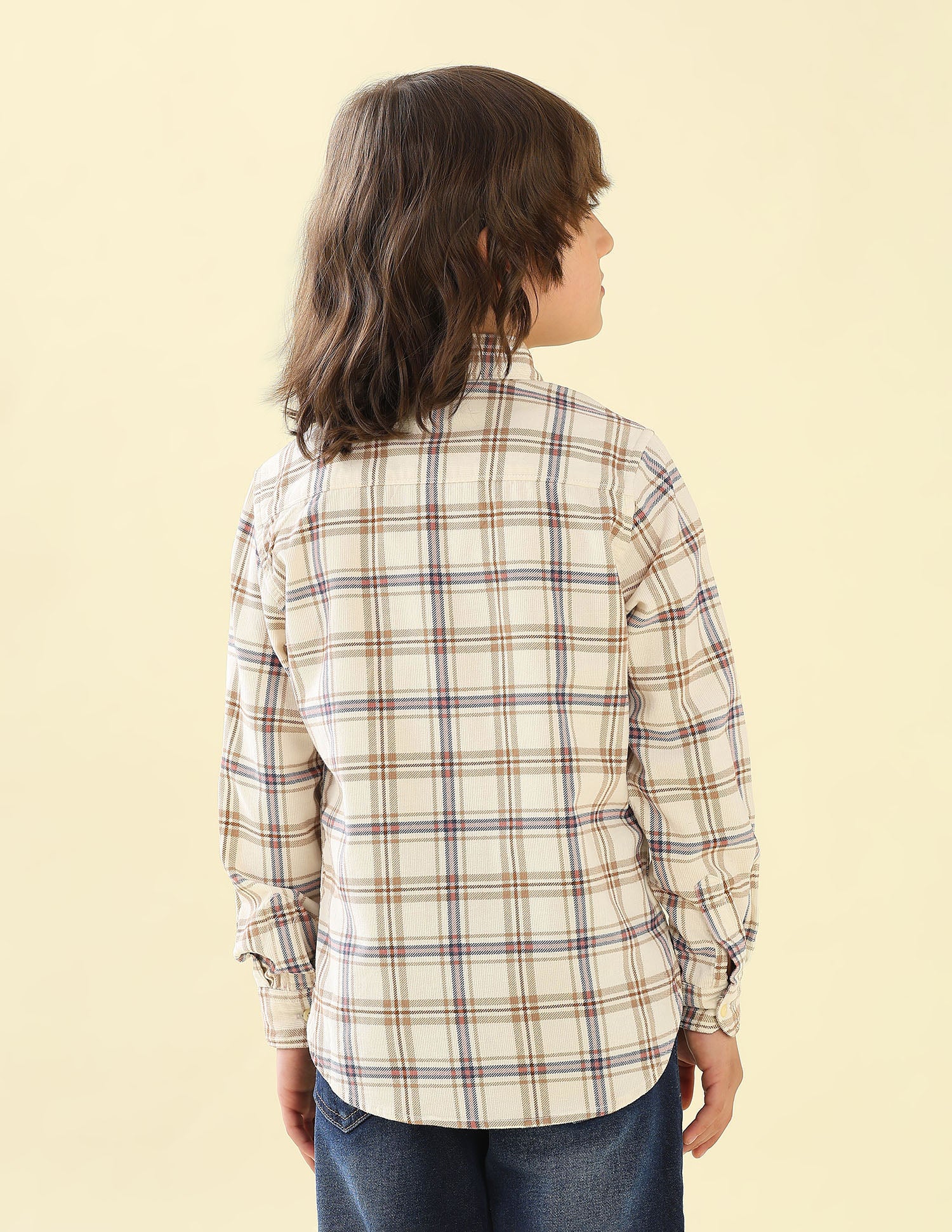 Corduroy Plaid Checked Shirt - Image 5